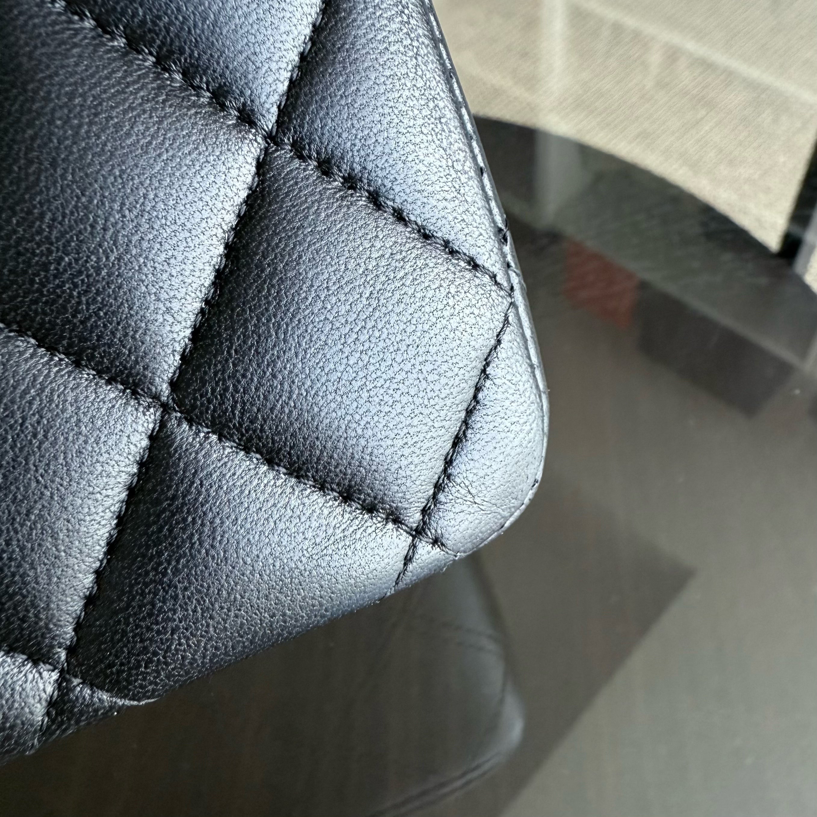 Chanel Classic Flap Medium - 25CM Quilted Lambskin Black Gold Hardware Sereis 21