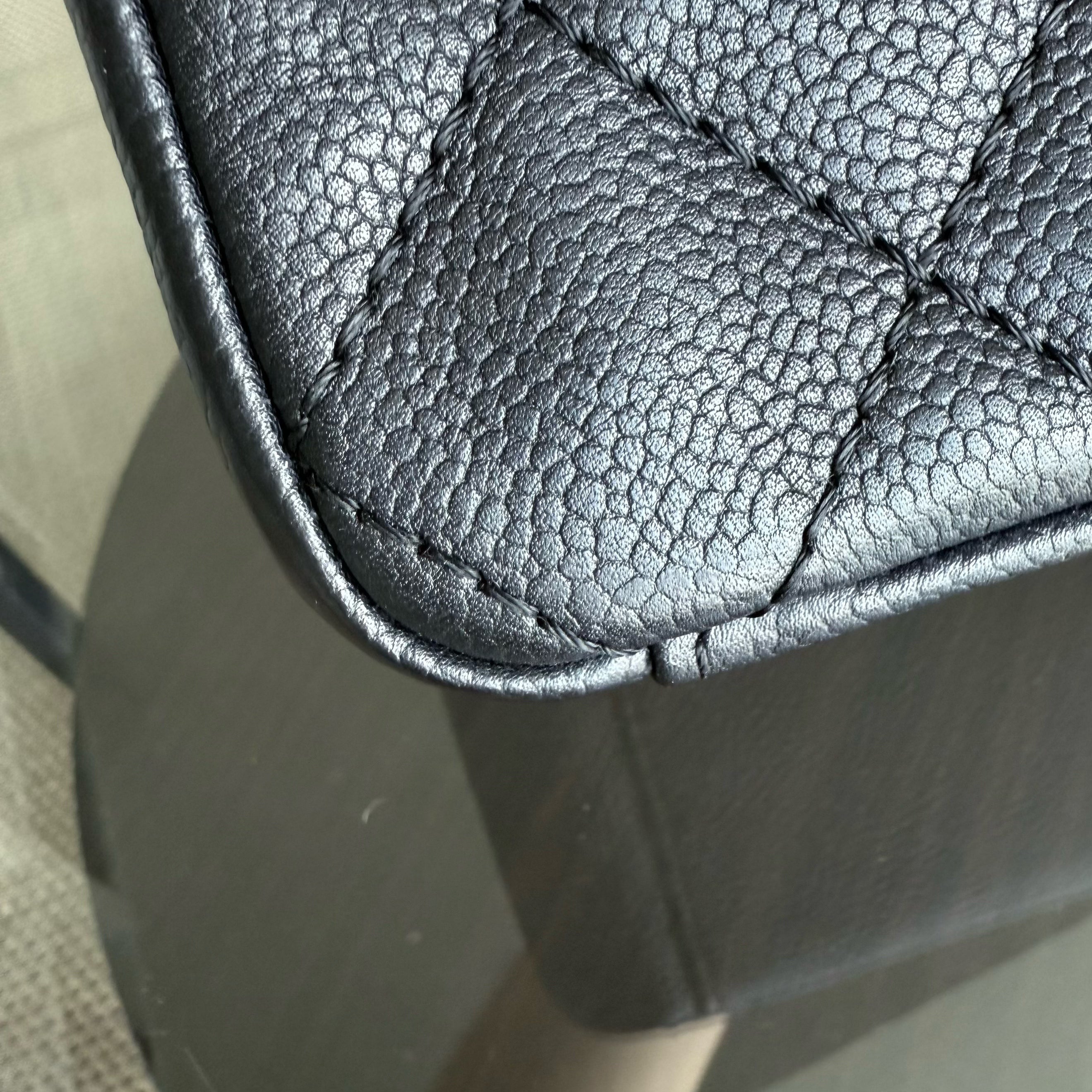 Chanel PST Petite Shopping Tote - Caviar Quilted Grained Calfskin Black Silver Hardware Series 12