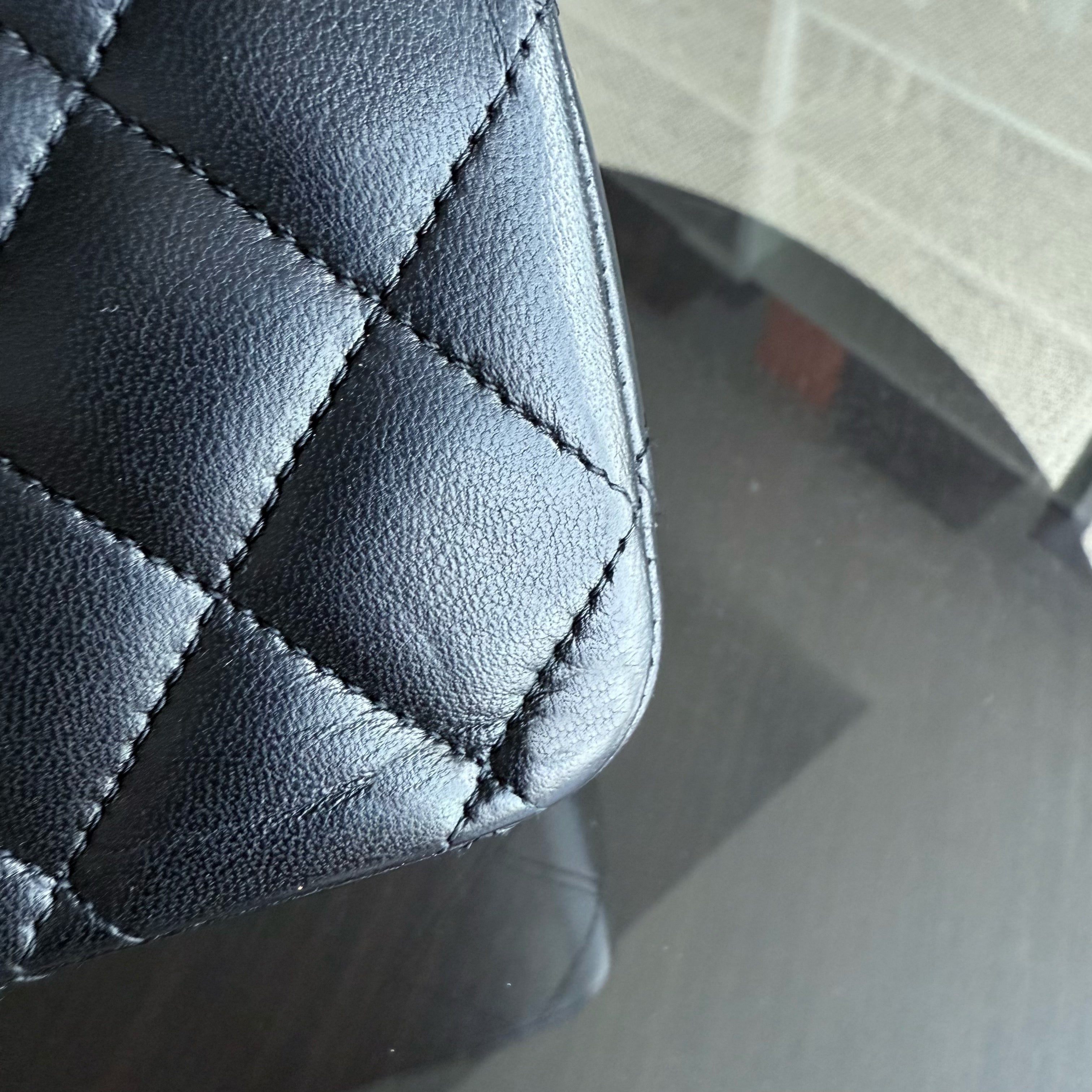 Chanel Classic Flap Medium - 25CM Quilted Lambskin Black Gold Hardware Series 13