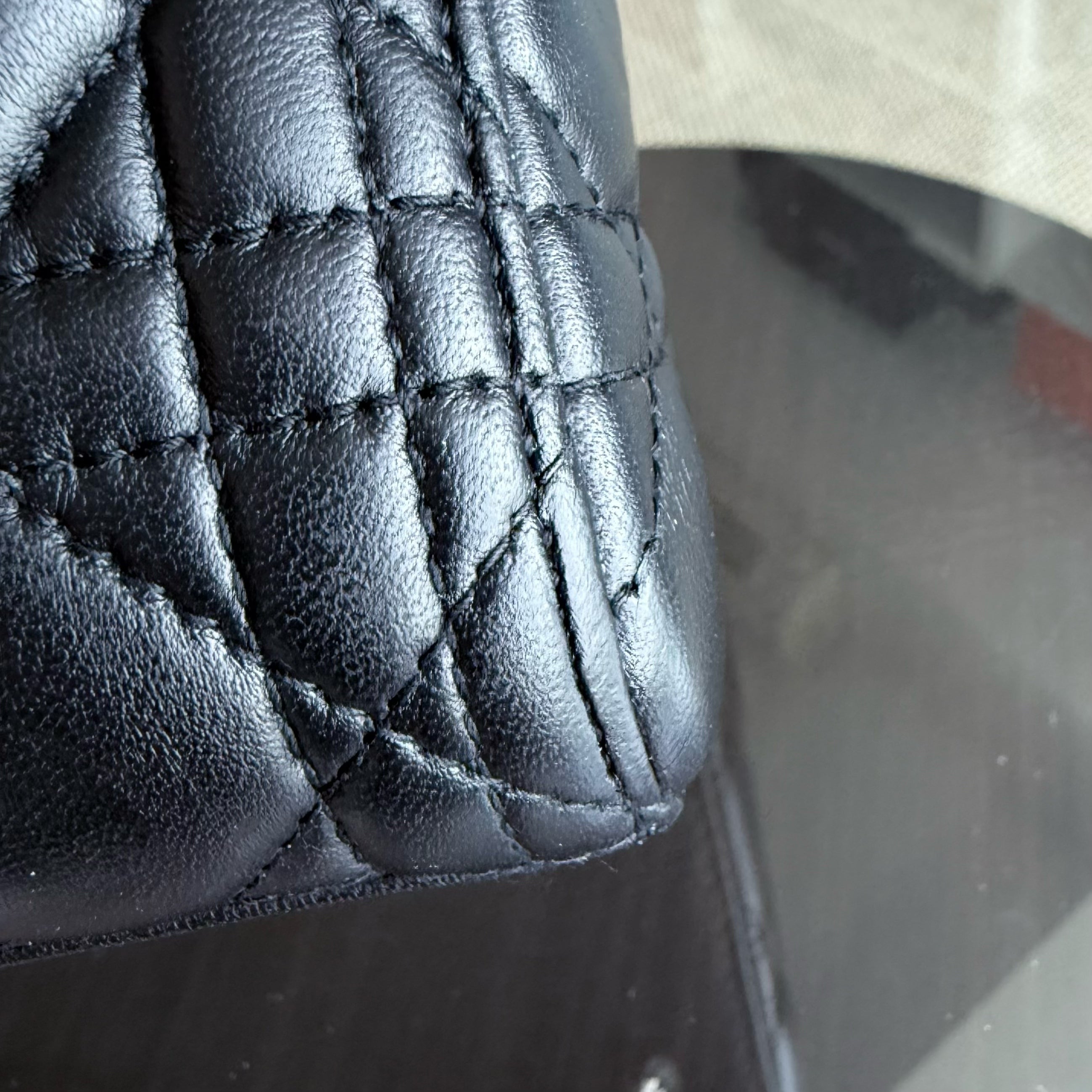 Dior Lady Medium - Cannage Lambskin Black Silver Hardware NO STRAP