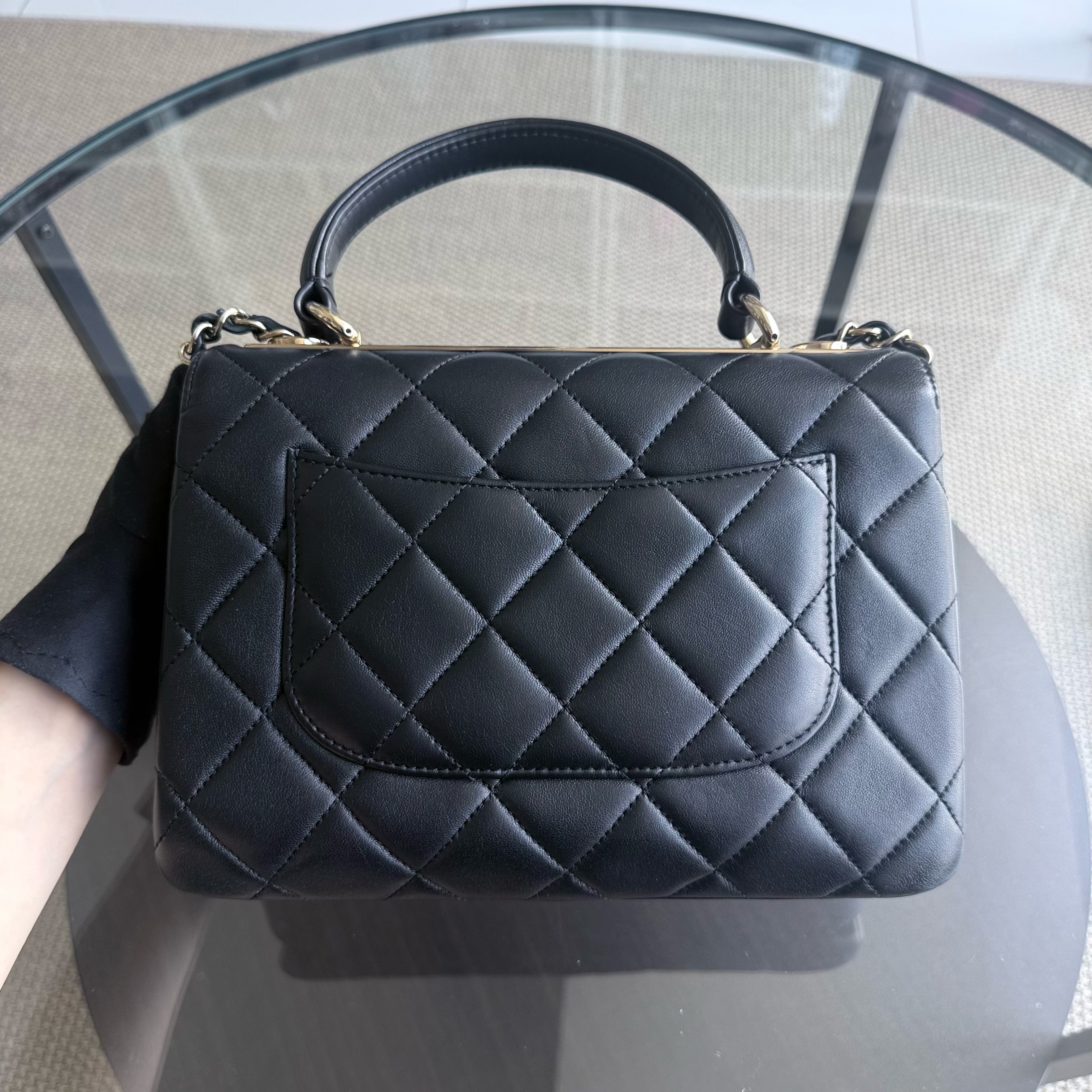 Chanel Trendy CC Small - Quilted Lambskin Black Gold Hardware Series 31