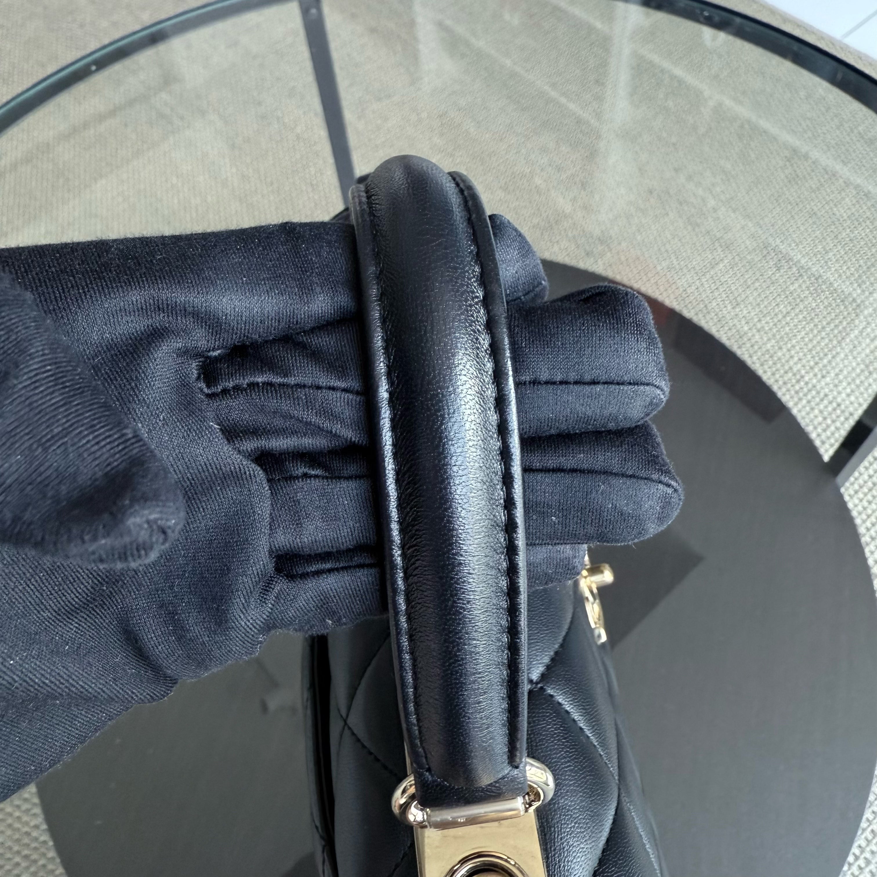 Chanel Trendy CC Small - Quilted Lambskin Black Gold Hardware Series 31