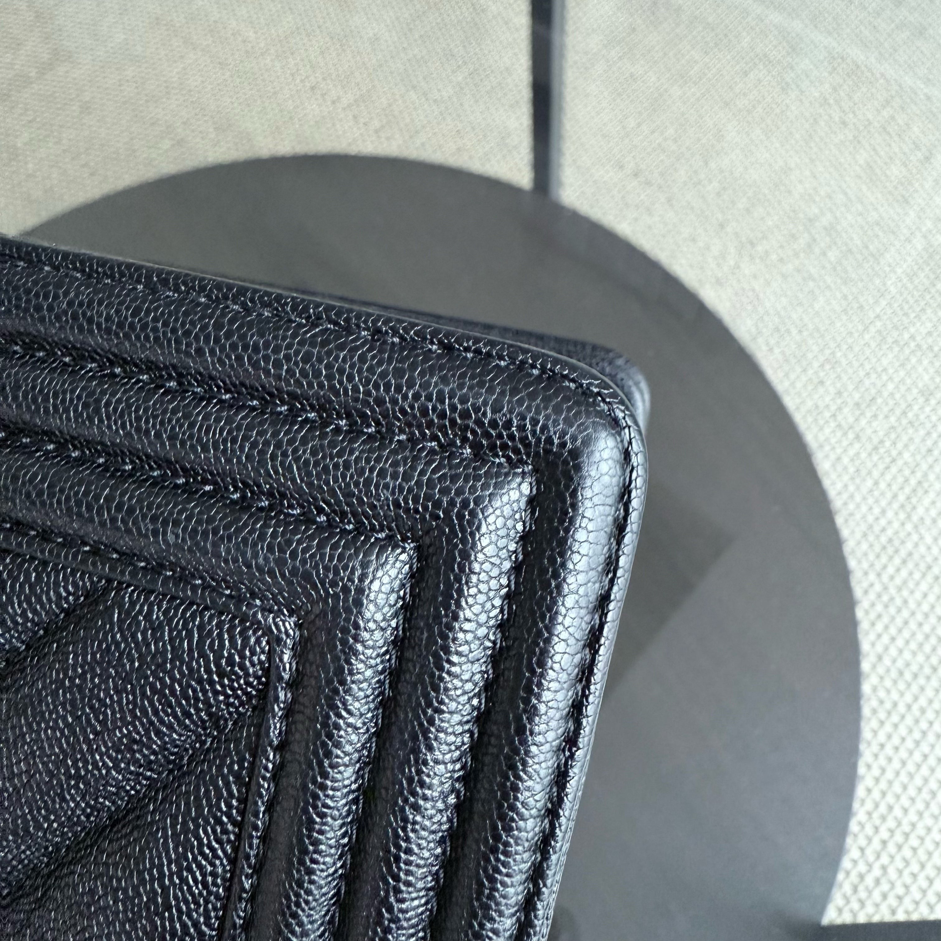Chanel Boy Medium - Caviar 25CM Grained Calfskin Chevron Black Gold Hardware Series 30