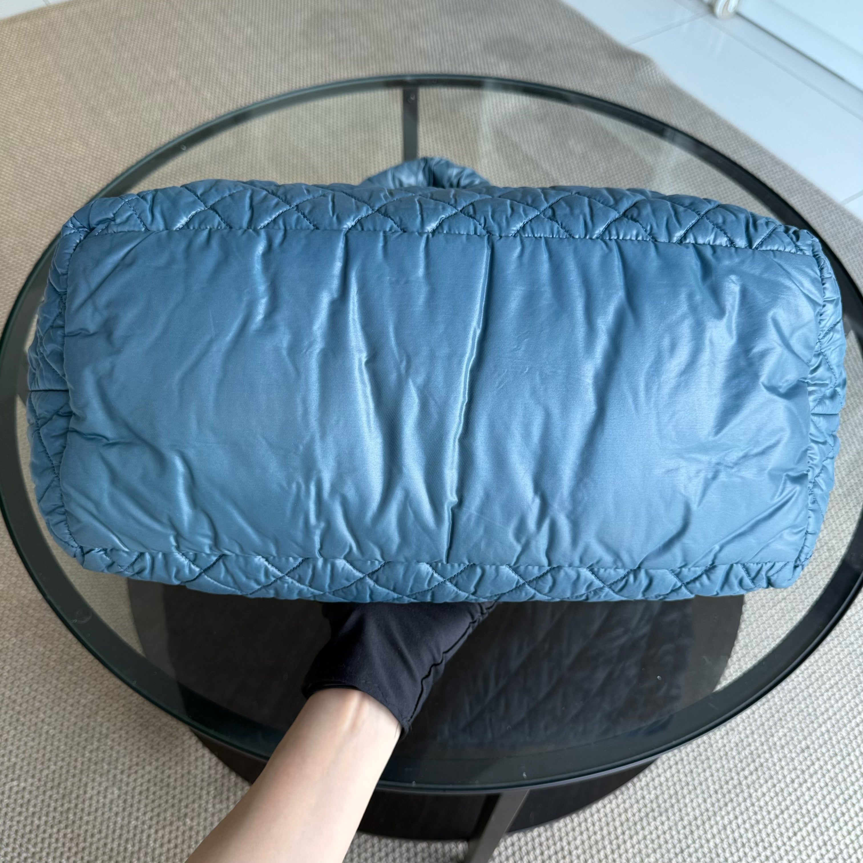 Coco Cocoon Quilted Nylon Tote Blue No 13