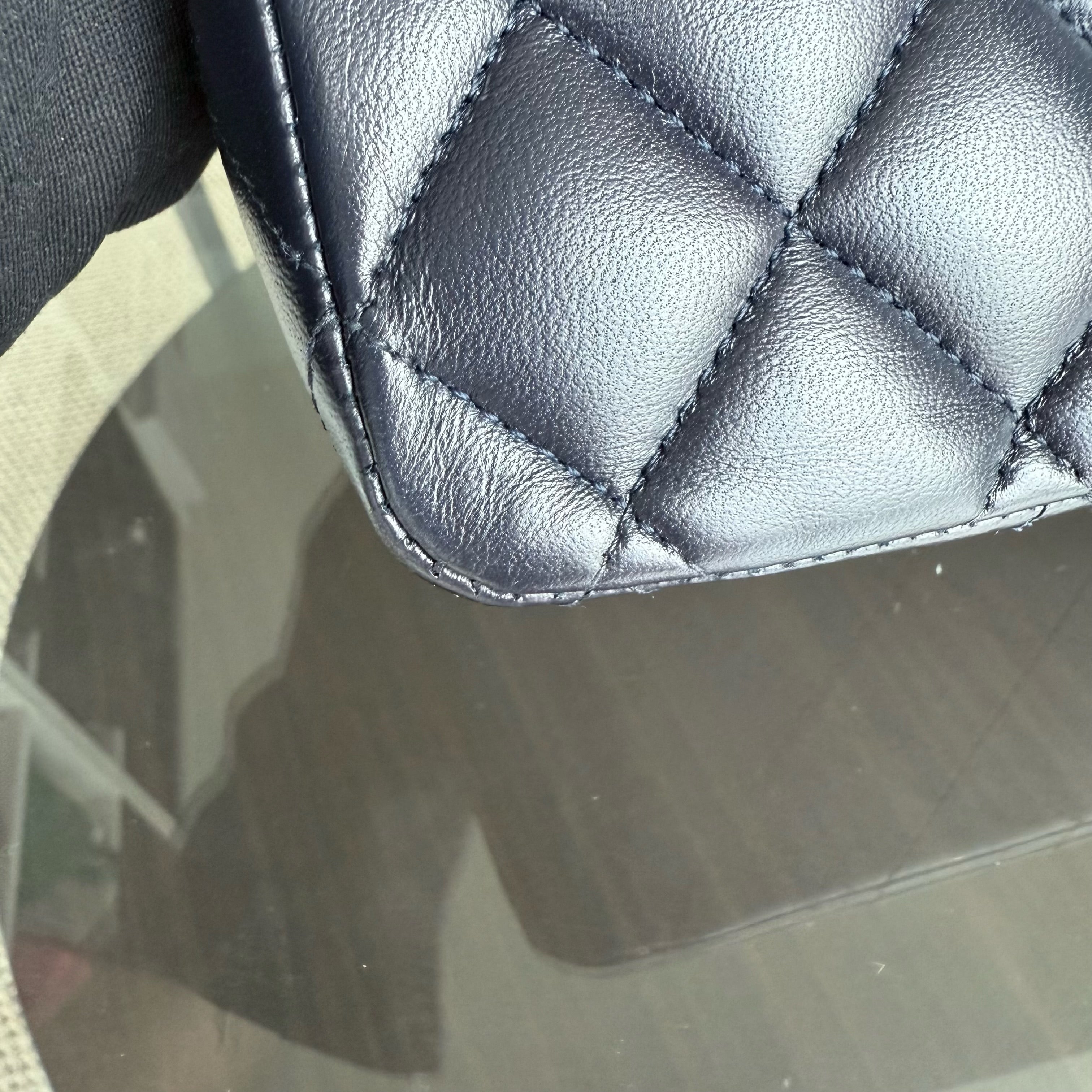 Chanel Classic Flap Medium - 25CM Quilted Lambskin Midnight Blue Gold Hardware Series 20