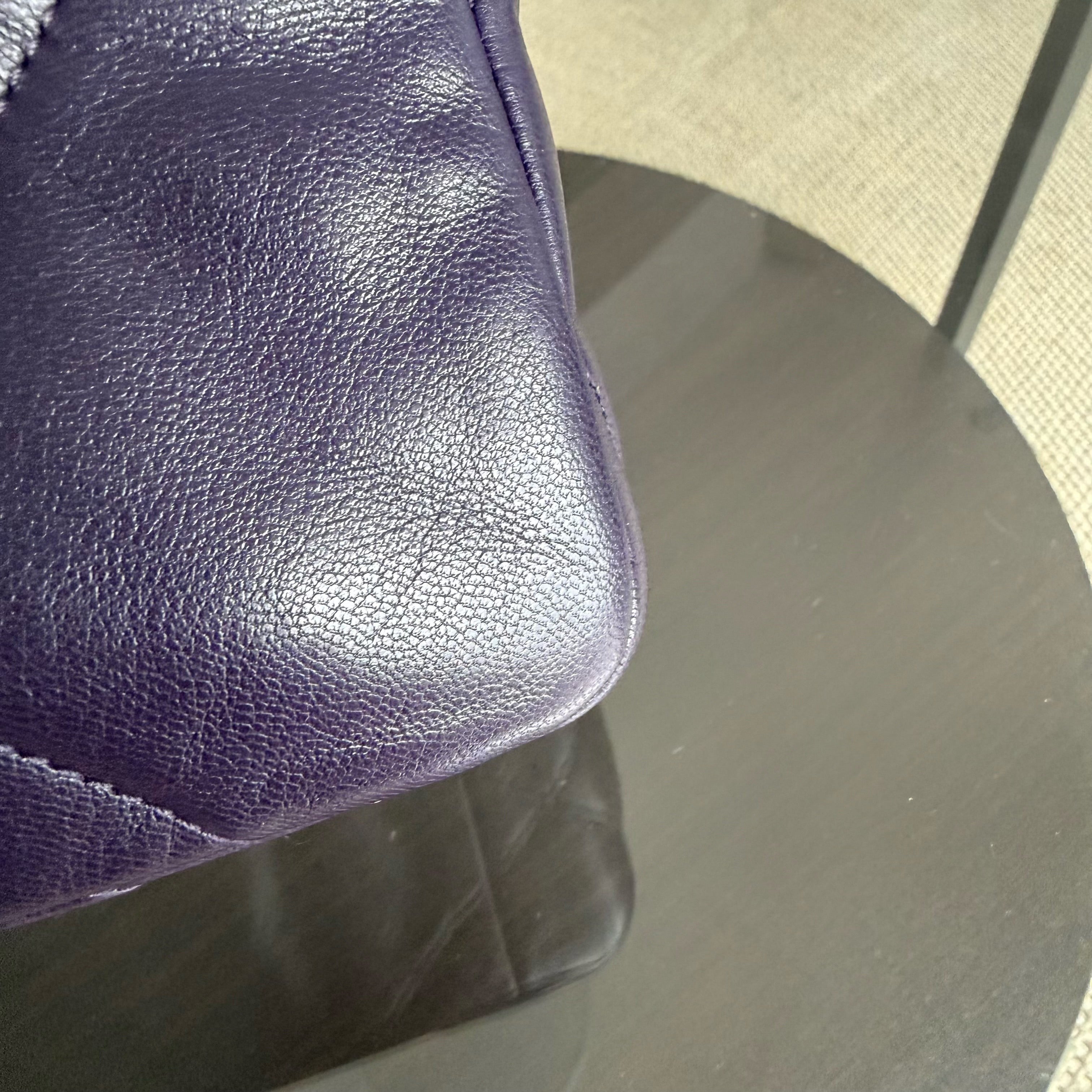 Chanel 19Bag C19 Small - Quilted Goatskin Dark Purple Gold Two-tone Hardware Series 30