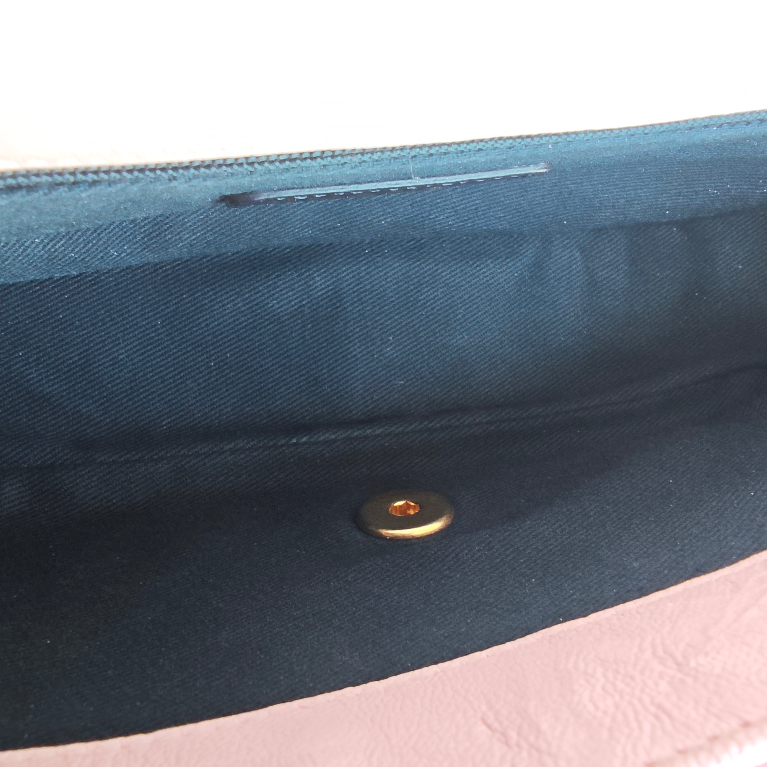 Chanel Seasonal Flap - Chevron Surpique CC Herringbone Medallion Flap Light pink Gold Hardware Series 22