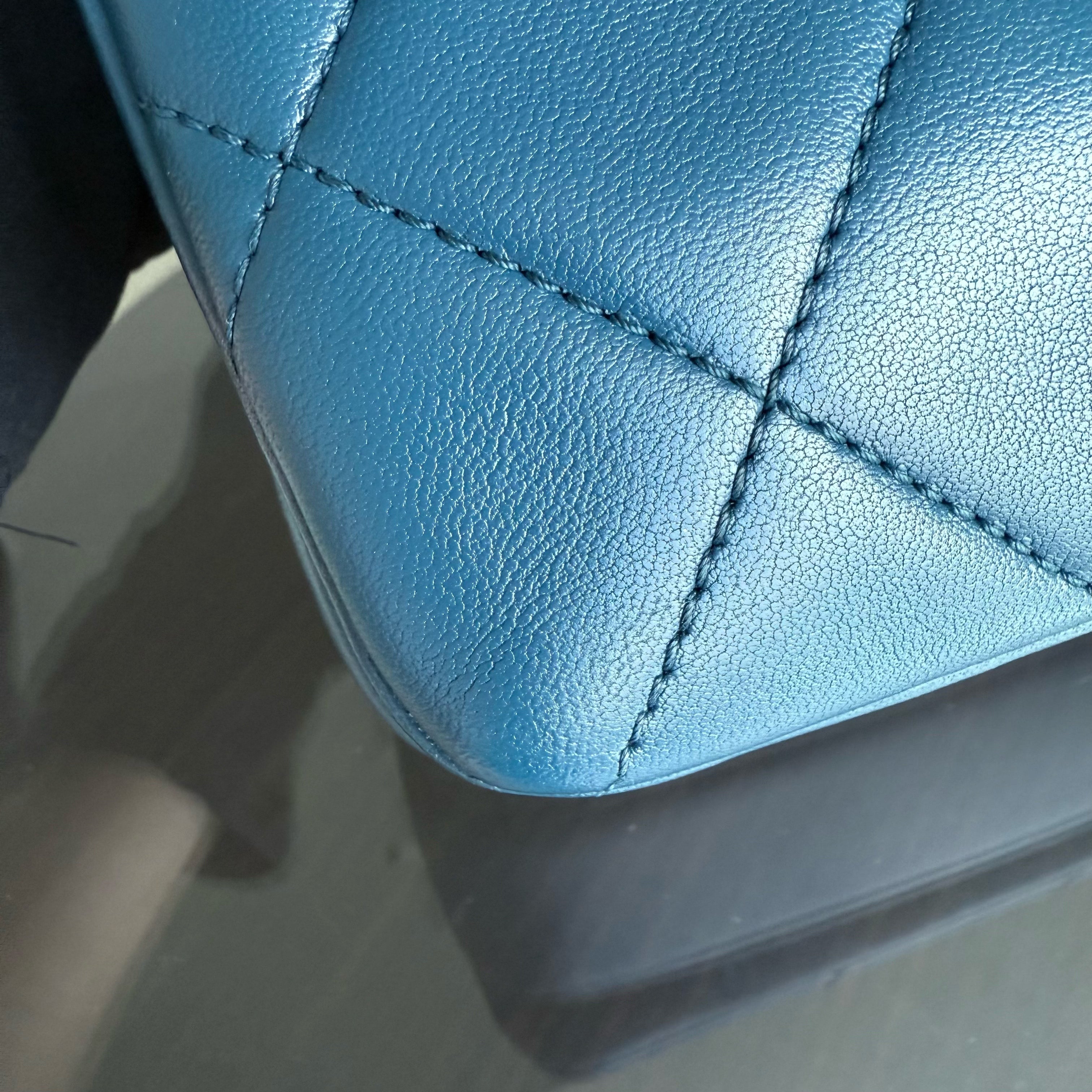 Chanel Trendy CC Small - Quilted Lambskin Blue Gold Hardware Series 24