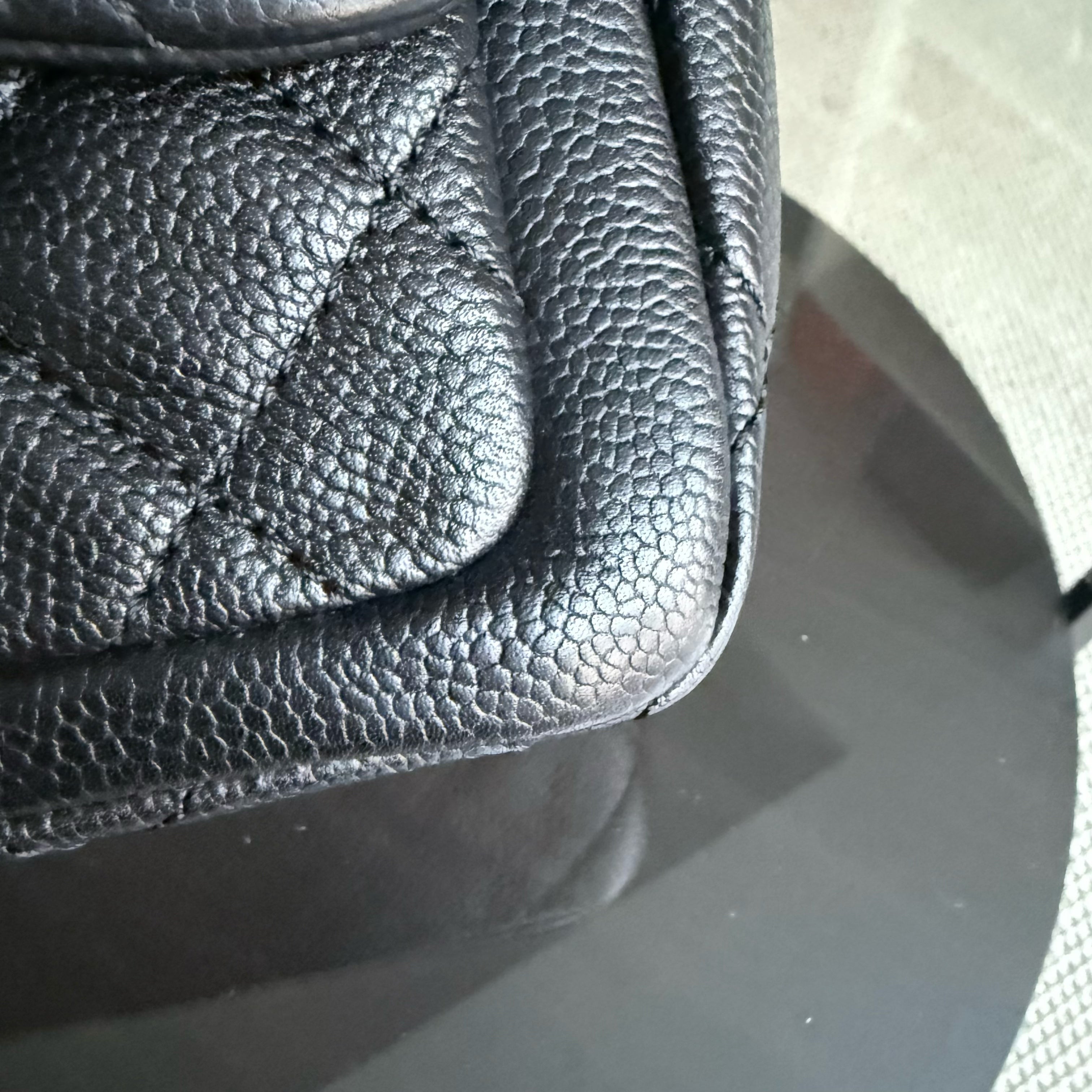 Chanel Seasonal Flap - 24CM Caviar Grained Calfskin Black Silver Hardware Series 18