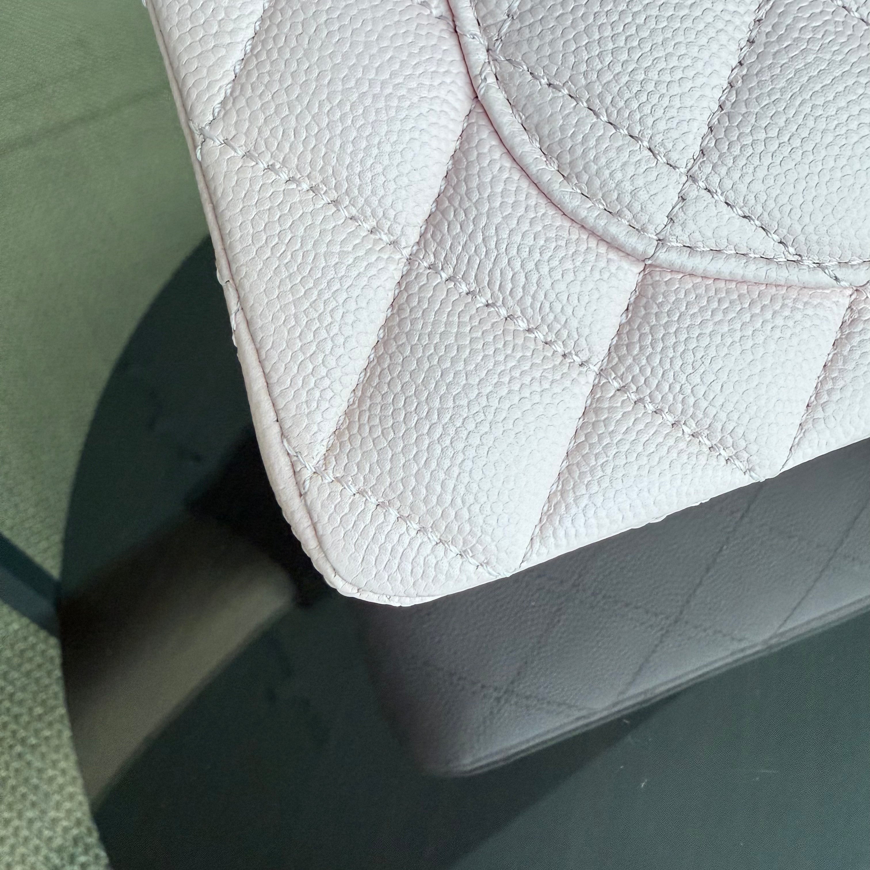Chanel Classic Flap Small - Caviar 23CM Quilted Light Sakura Pink Gold Hardware Microchip