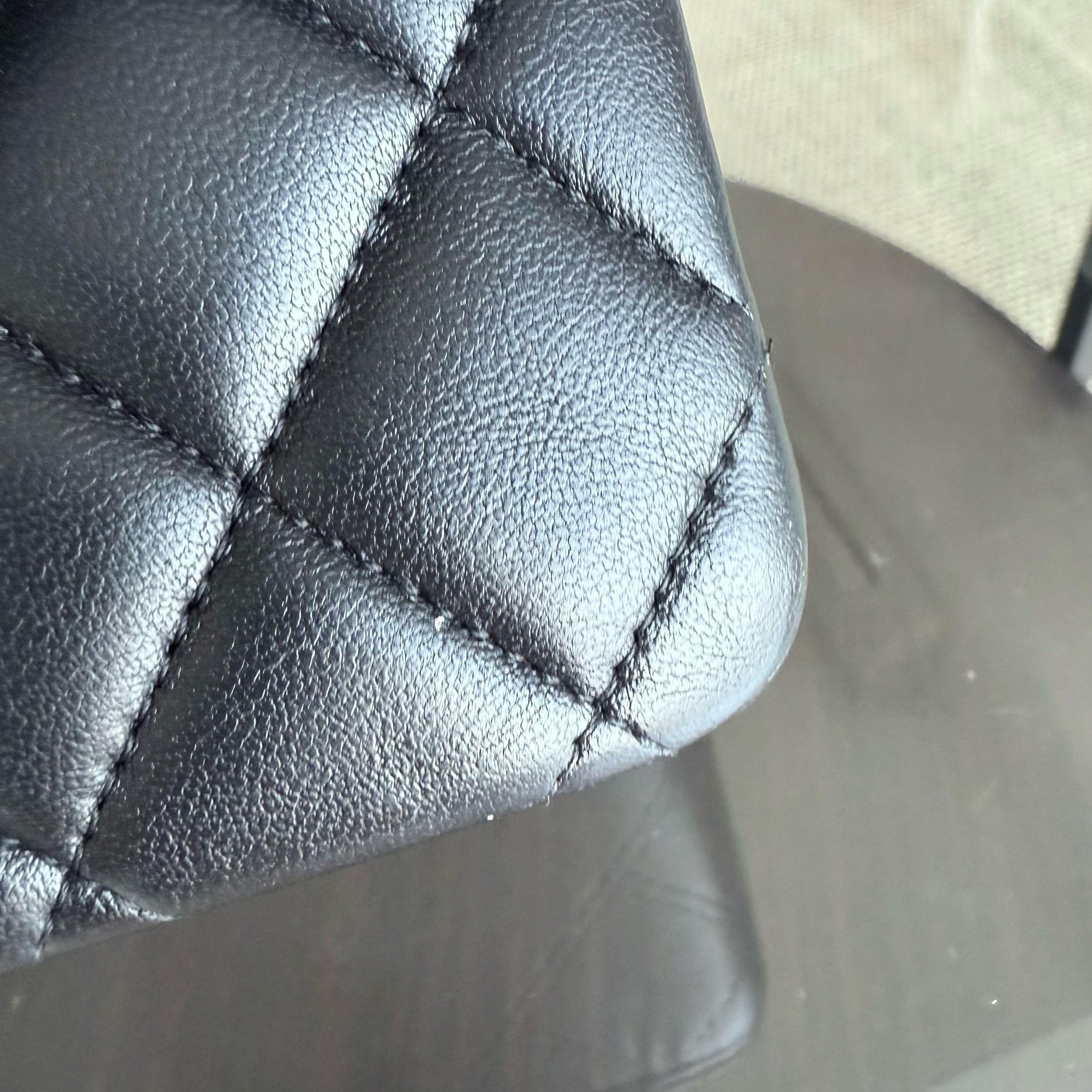 Chanel Classic Flap Medium - 25CM Quilted Lambskin Black Gold Hardware Series 23