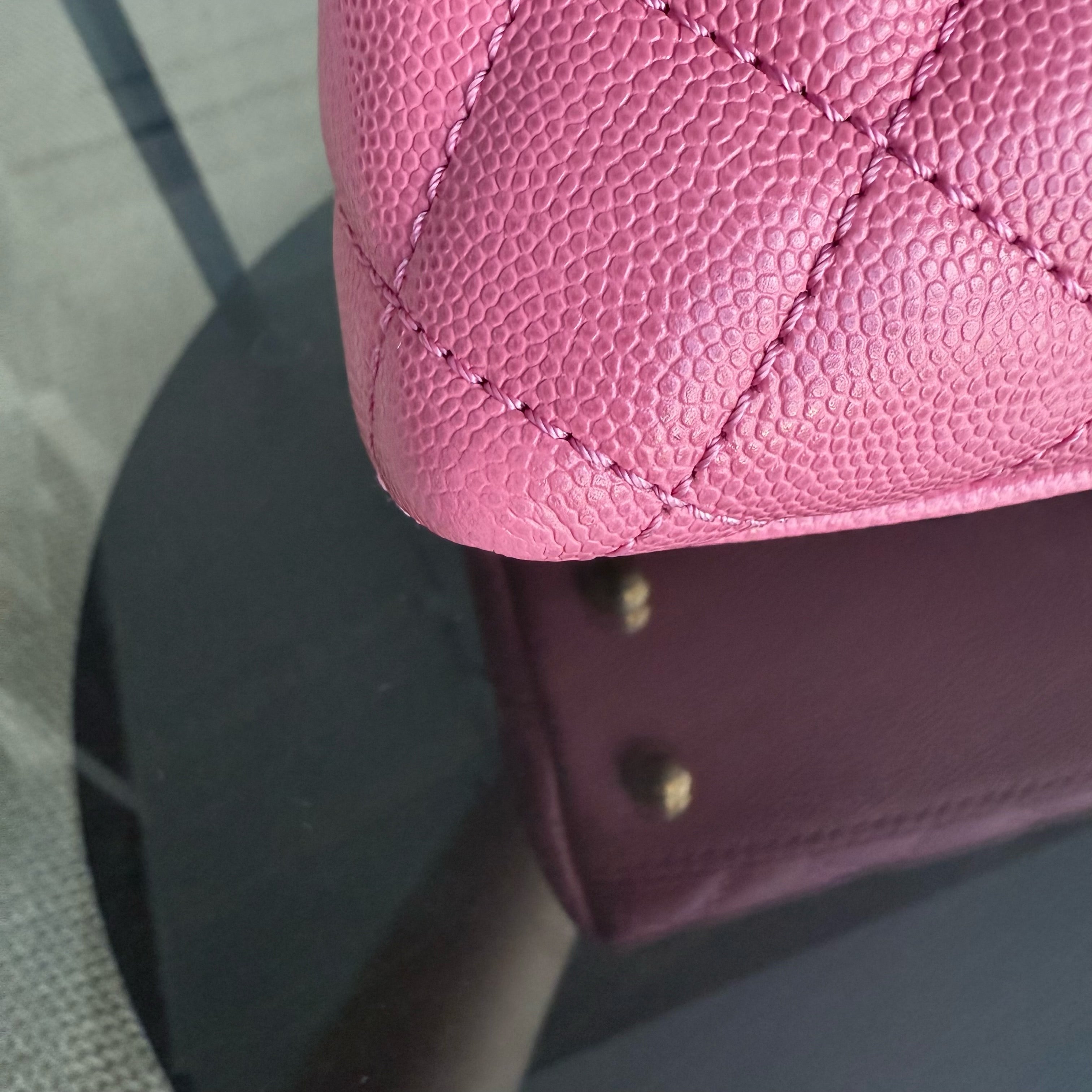 Chanel Coco Handle Small - Caviar Quilted Pink Gold Hardware Series 27