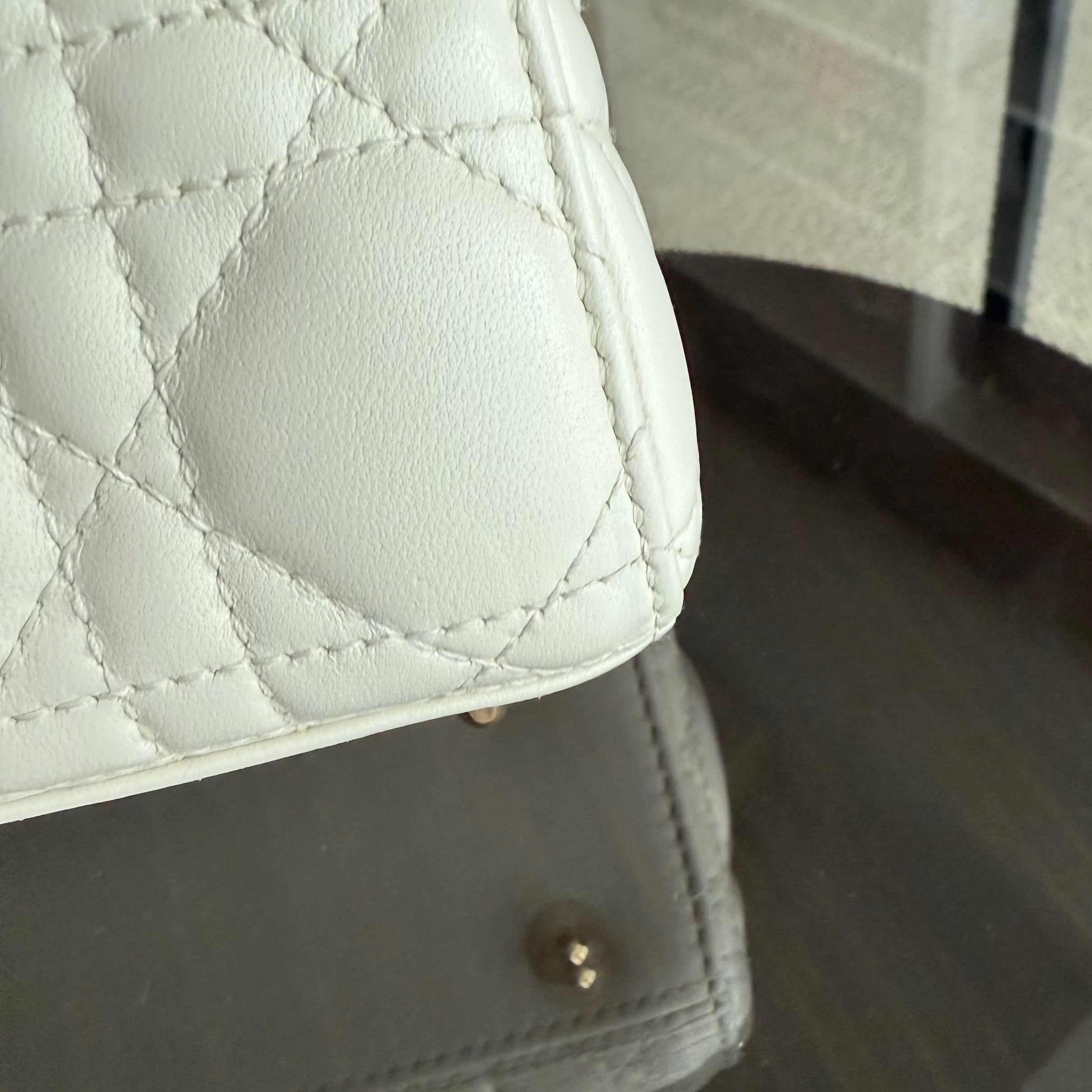 Dior MyABC Lady Small - Cannage Lambskin White Gold Hardware