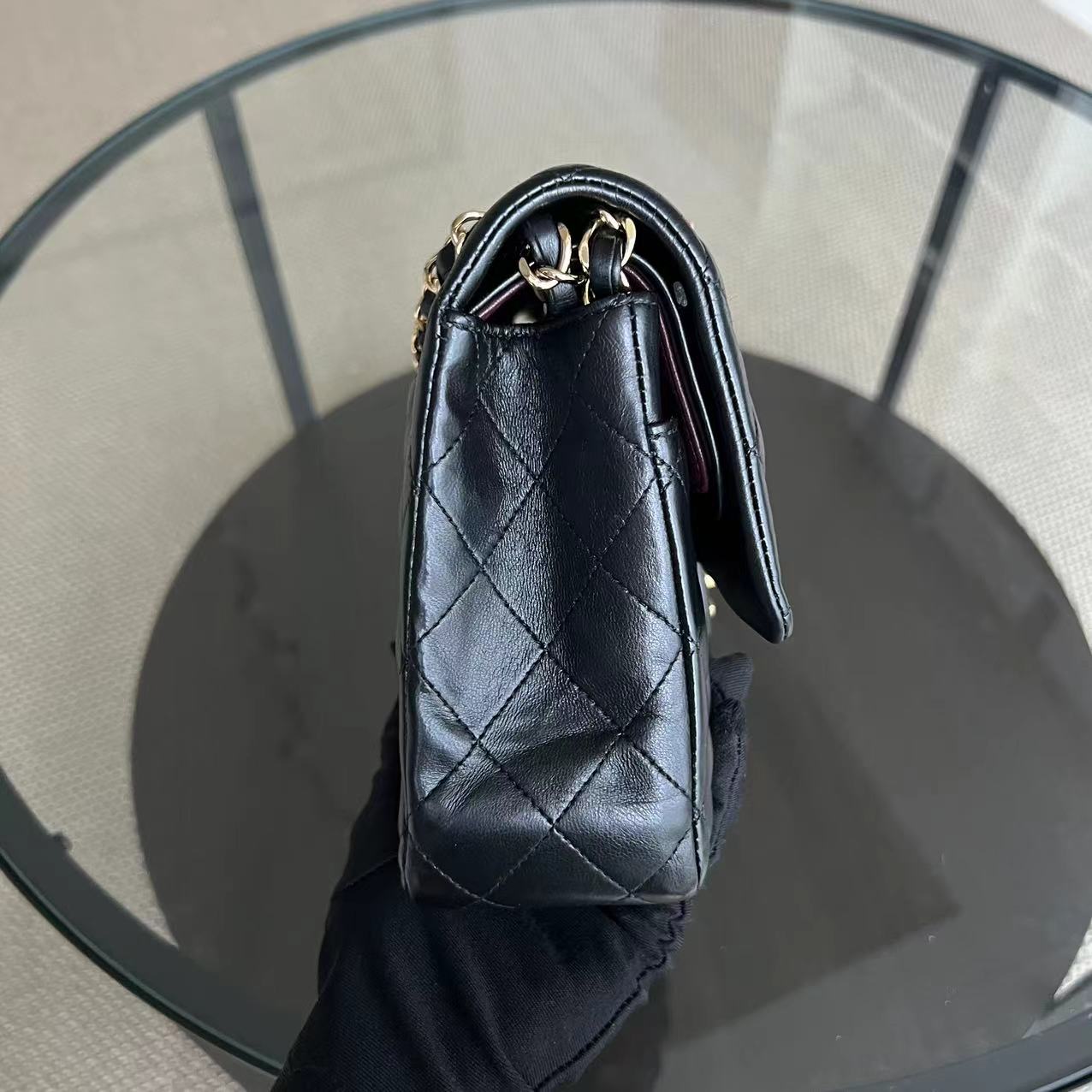 Chanel Classic Flap Medium - 25CM Lambskin Quilted Black Golden Hardware Series 15