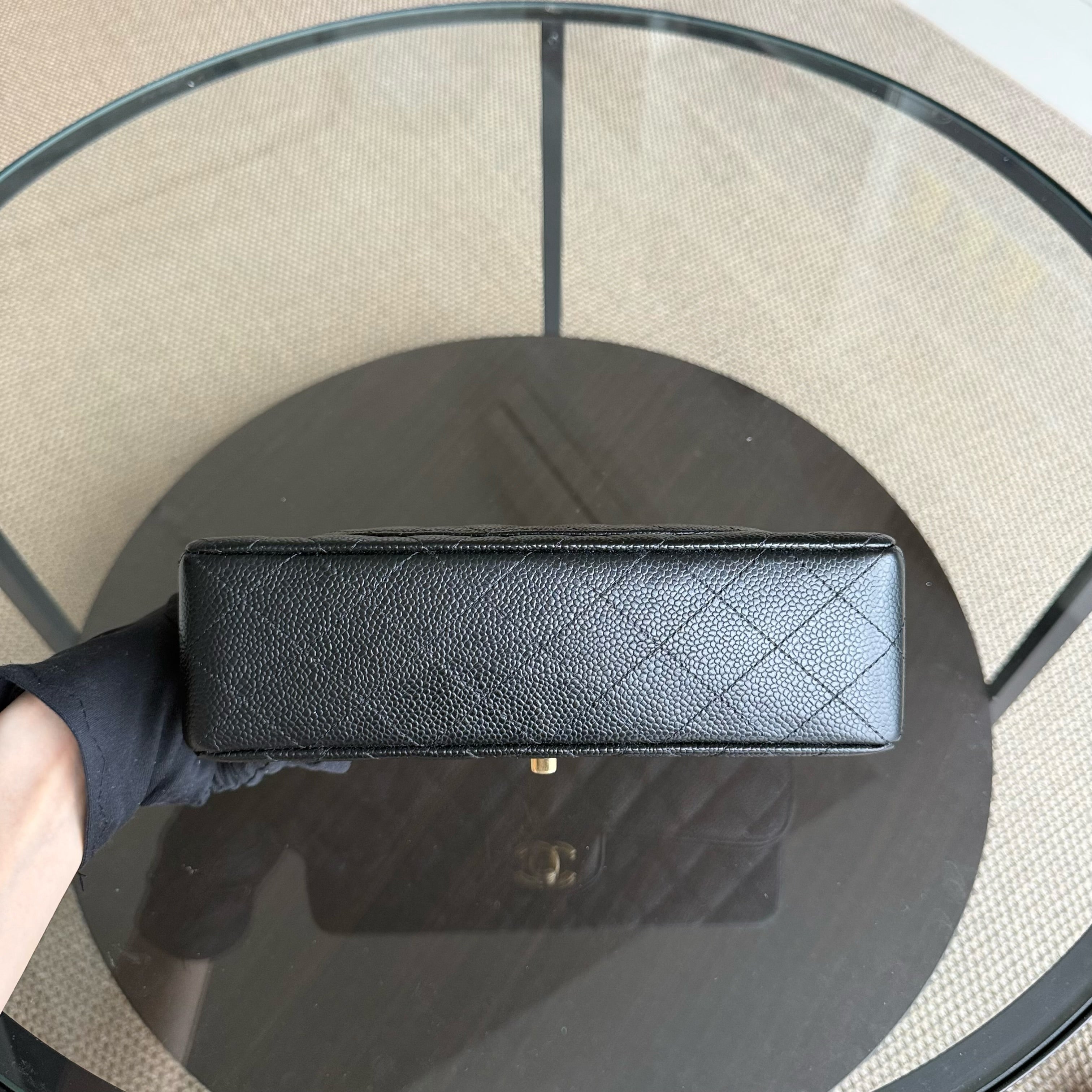 Chanel Classic Flap Small - Caviar 23CM Quilted Black Gold Hardware Series 19