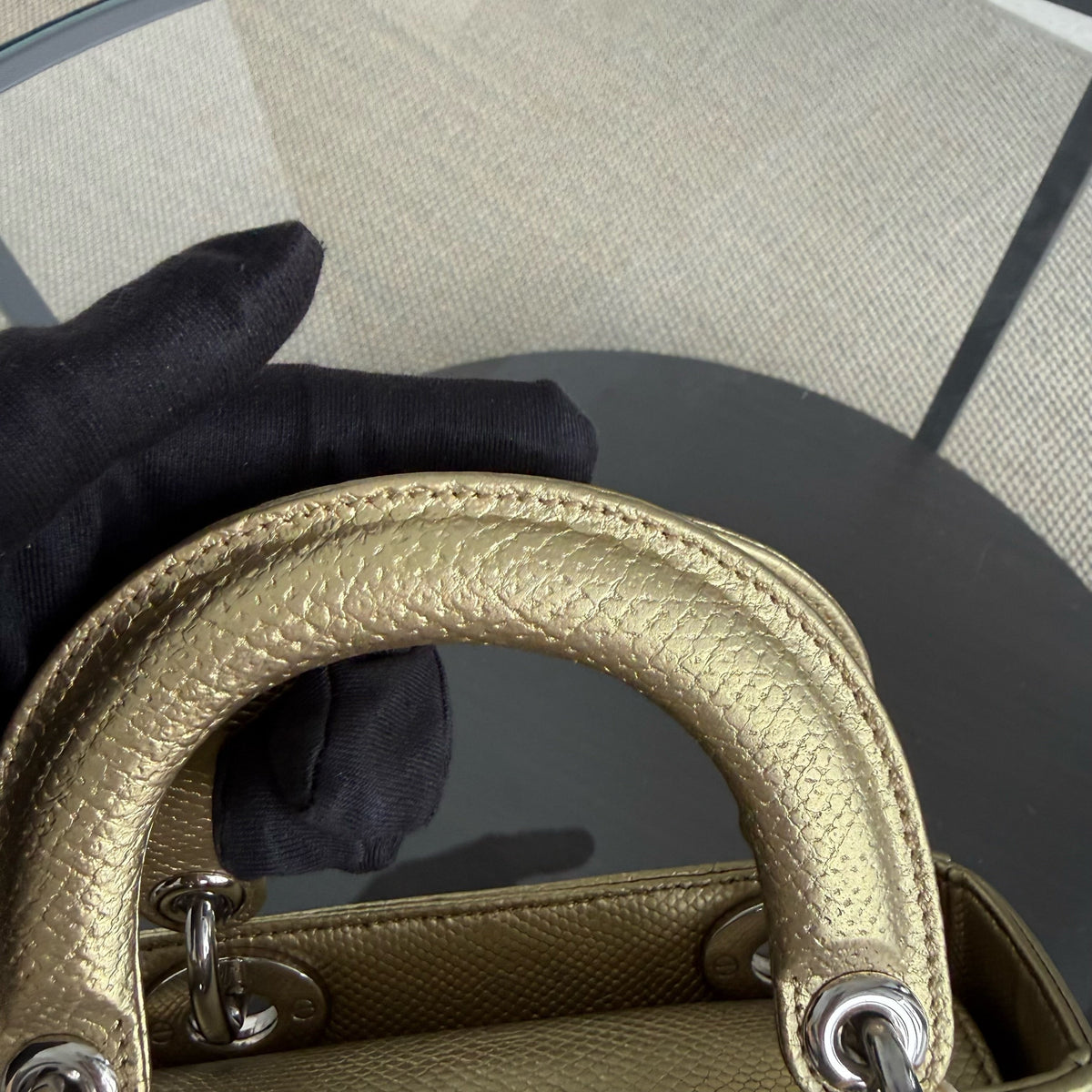 Dior Lady Mini - Exotic Lizard Gold Hardware
