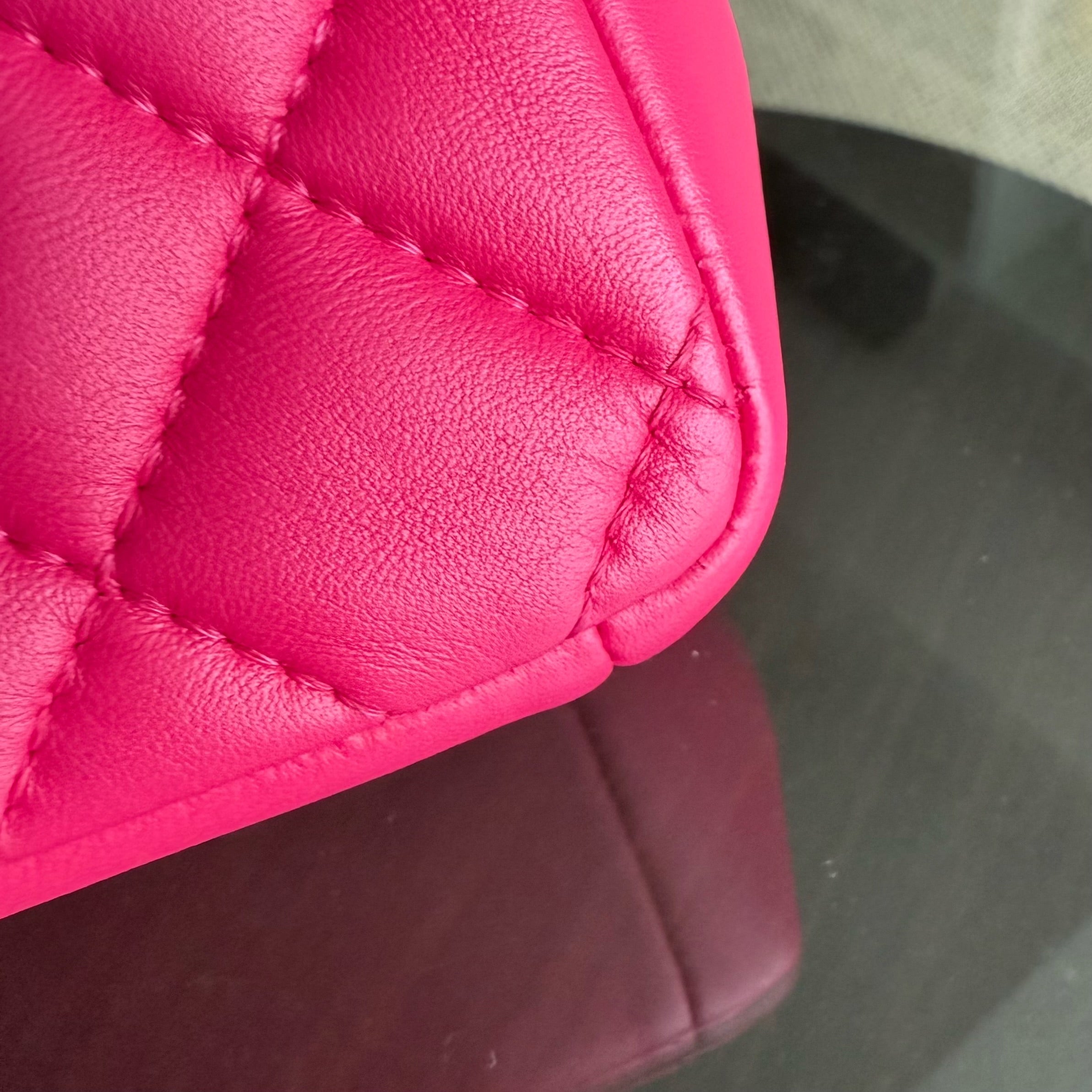 Chanel Chic Flap Small - 23CM Quilted Lambskin Hot Pink Gold Hardware Series 22