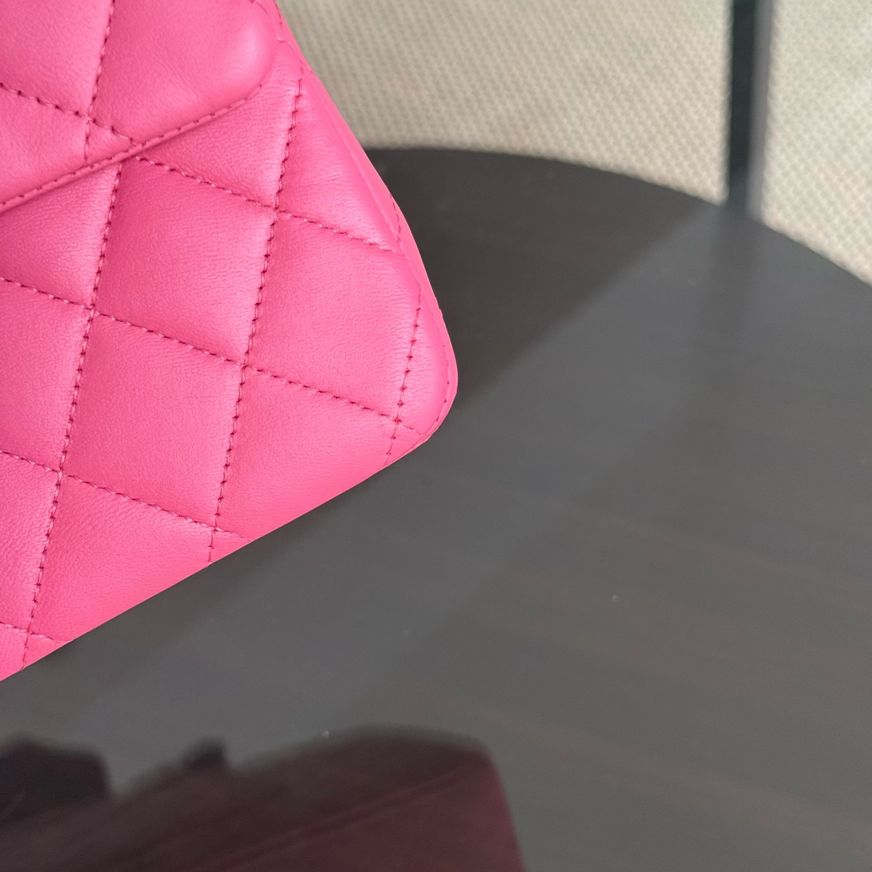 Chanel Classic Flap Medium - 25CM Quilted Lambskin Barbie Pink Gold Hardware Series 18