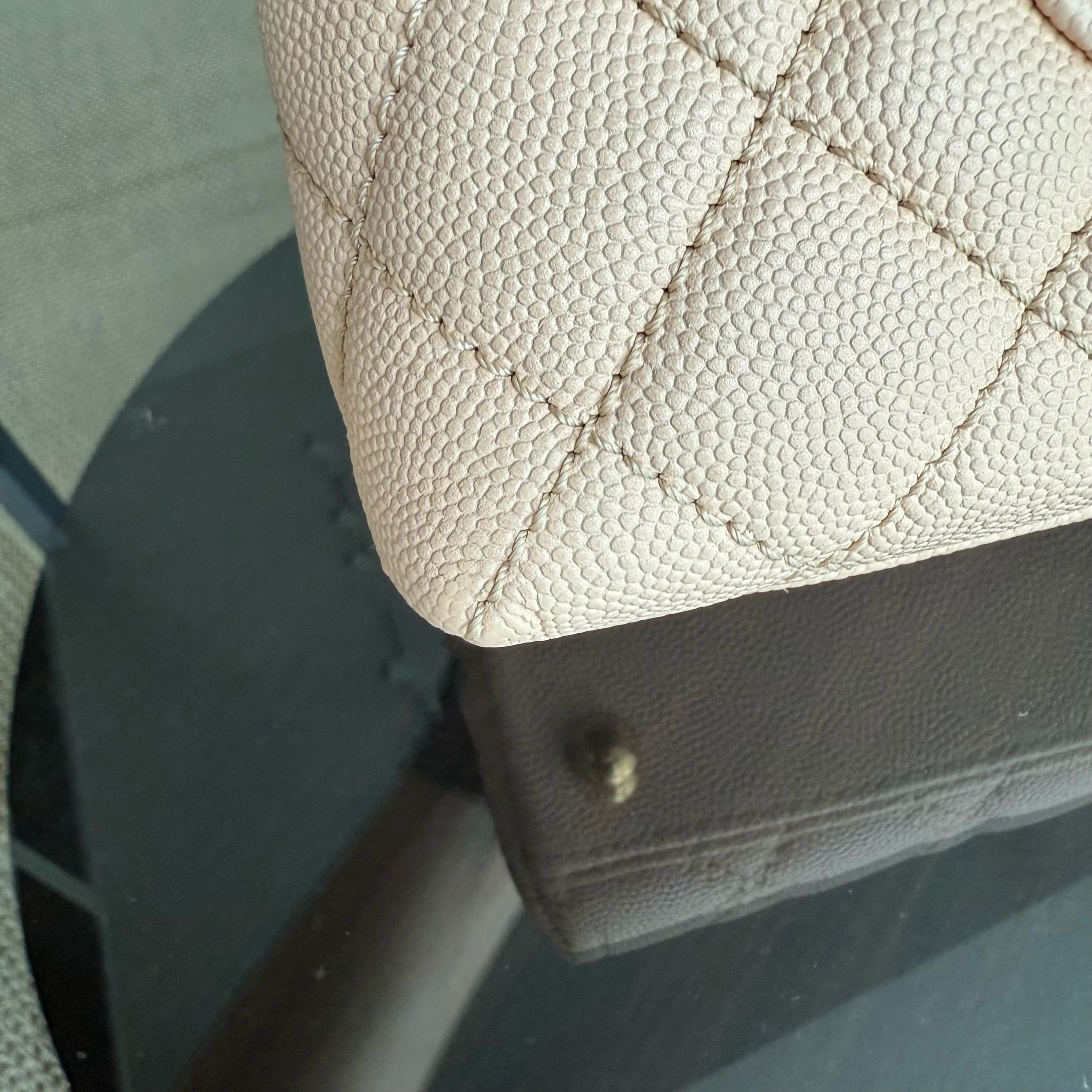 Chanel Coco Handle Small - Caviar Quilted Beige Gold Hardware Series 24