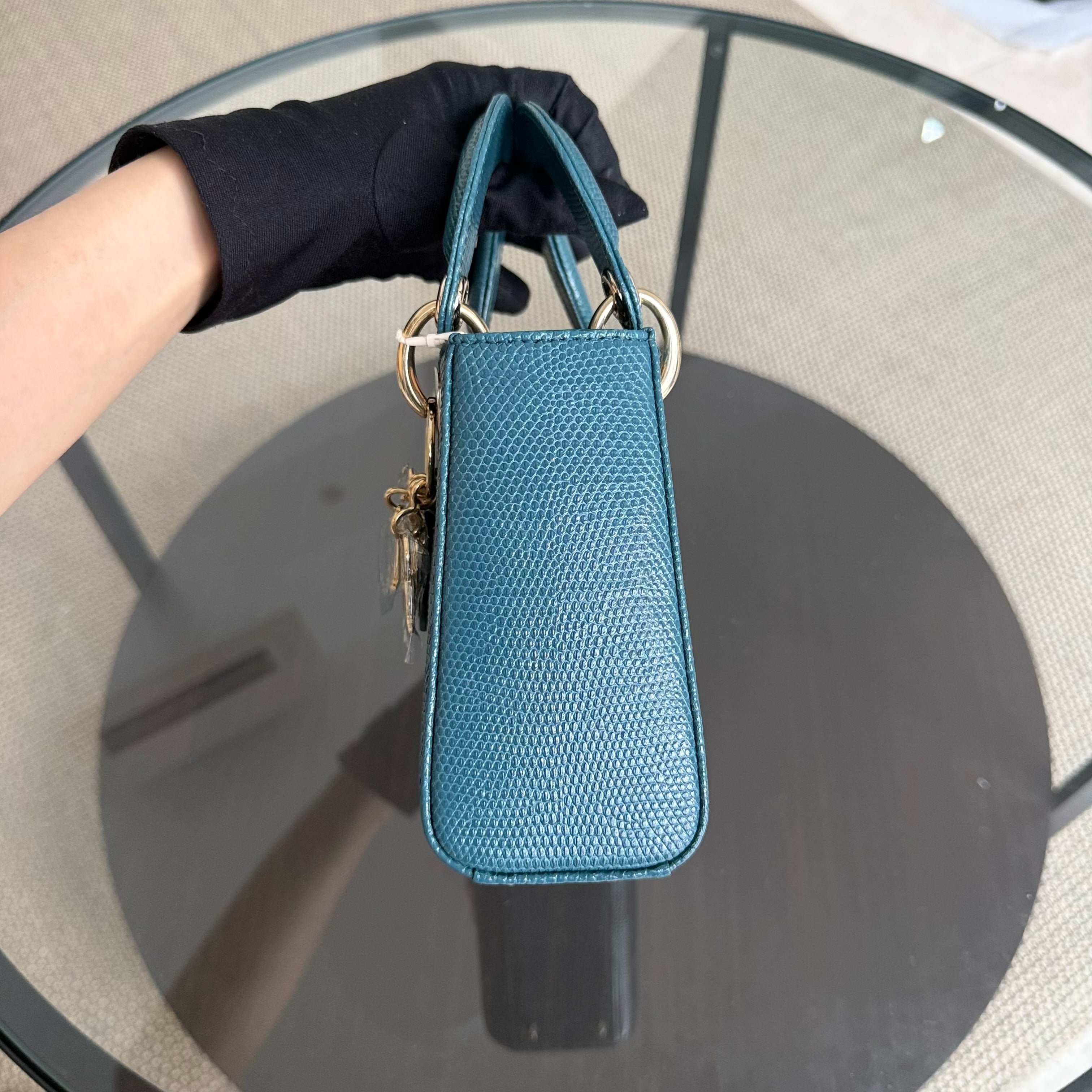 Dior Lady Mini - Exotic Lizard Gold Hardware