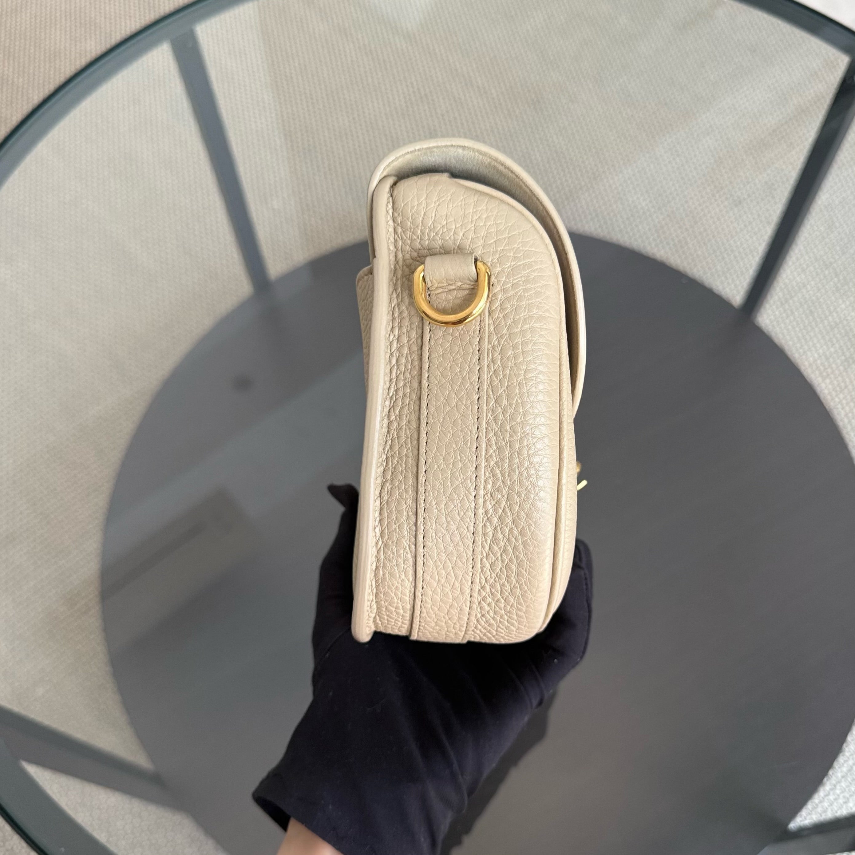Dior Bobby Medium - Caviar Beige Gold Hardware