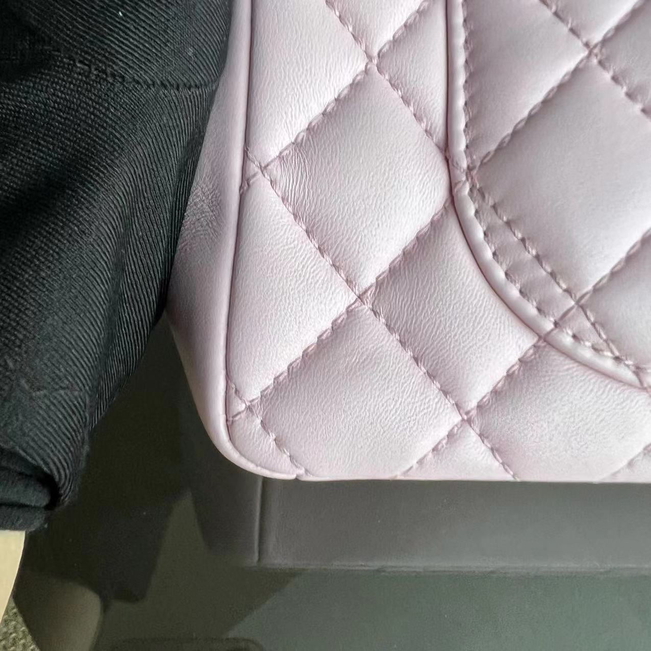 Mademoiselle 23CM Small Quilted Lambskin Pink Golden Hardware Series 21