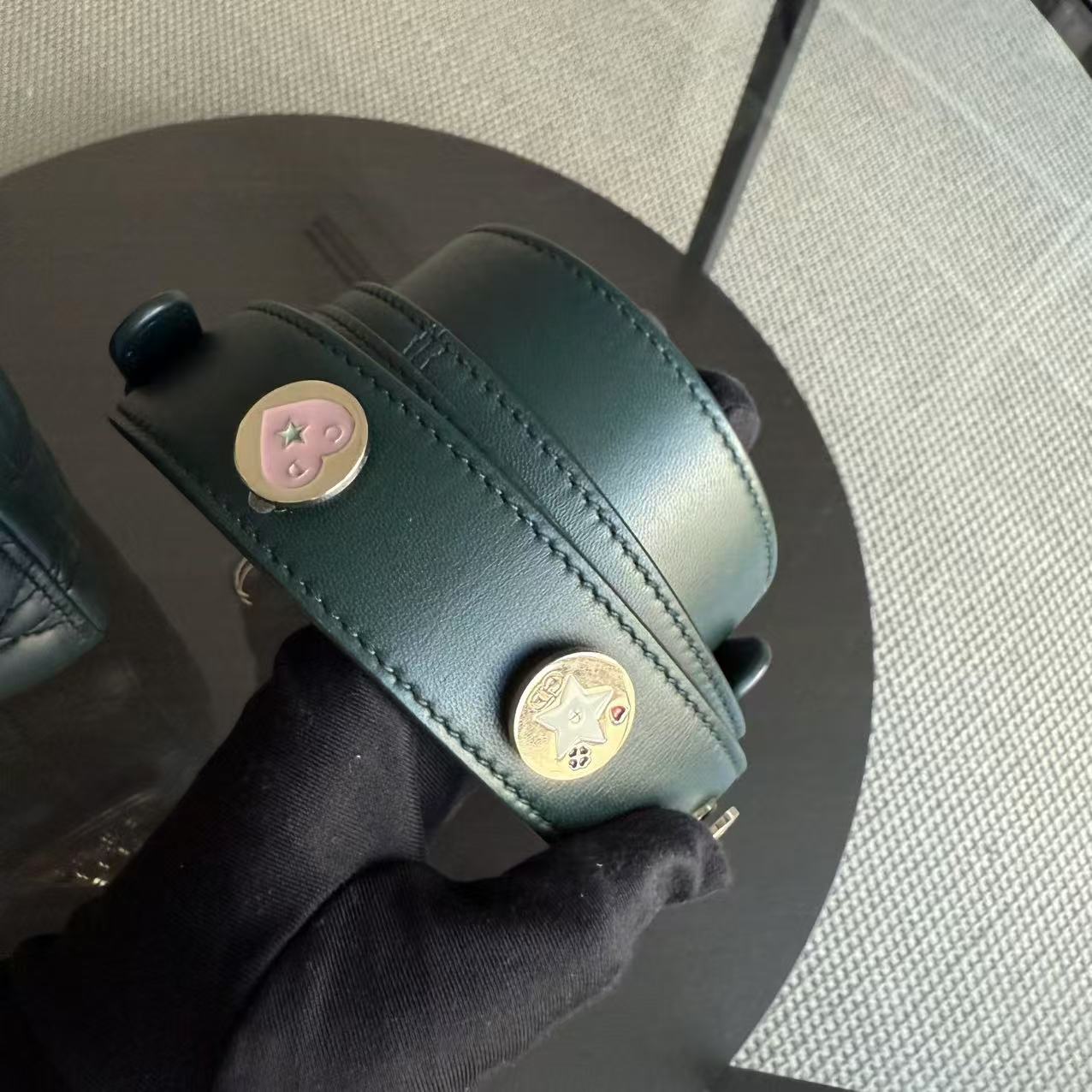 Dior Lady Small - Cannage Lambskin Dark Green Gold hardware