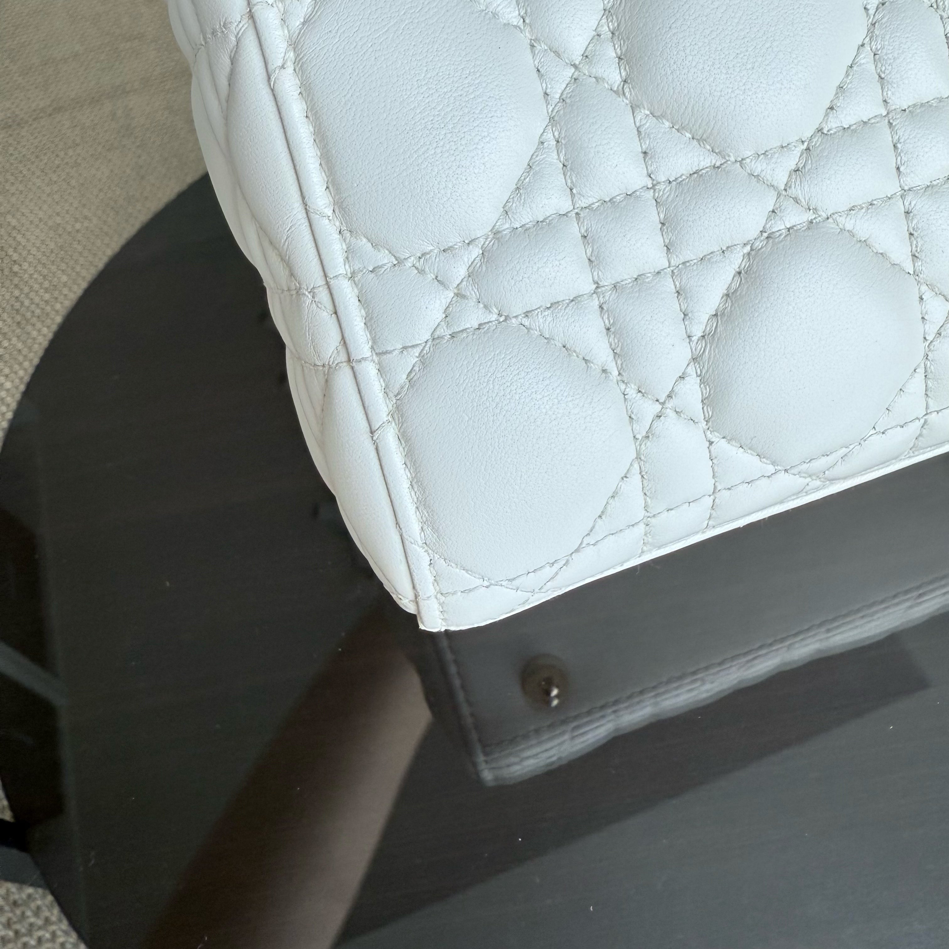 Dior Lady Small MyABC - Cannage Lambskin White Gold Hardware ABC