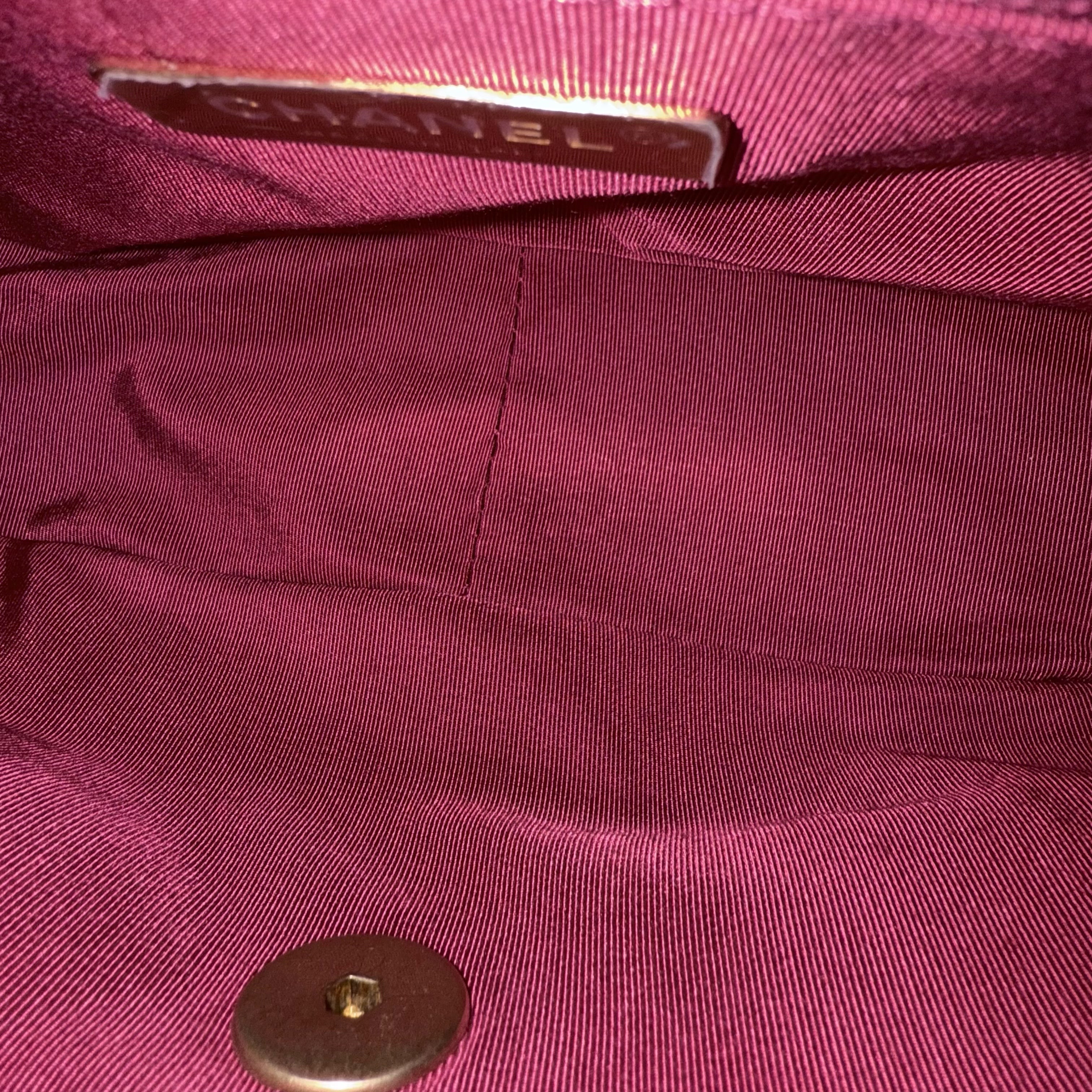 Chanel 19Bag C19 Small - Quilted Goatskin Black Gold Two-tone Hardware Series 30