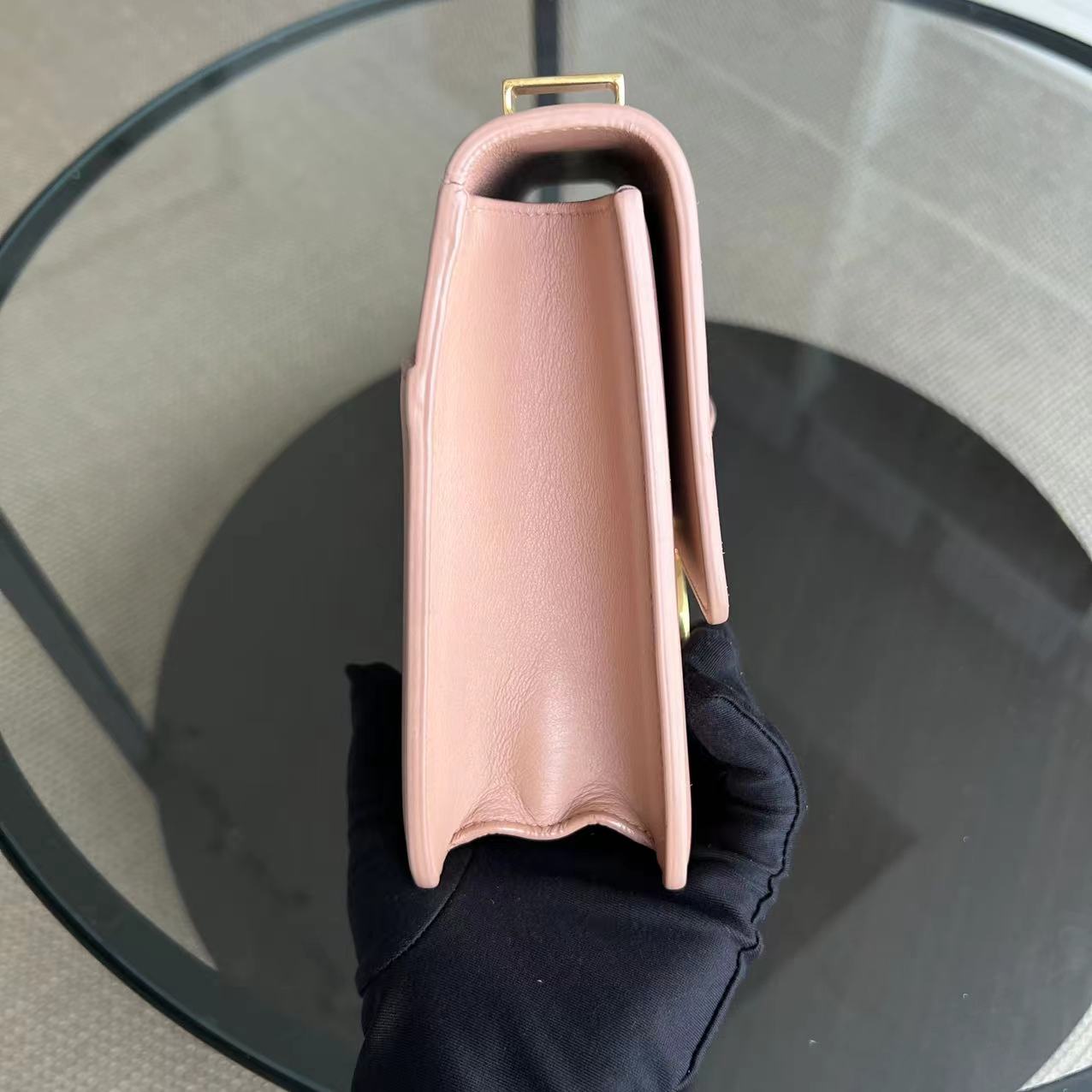 Dior 30 Montaigne Medium - Smooth Calfskin Nude Beige Golden Hardware