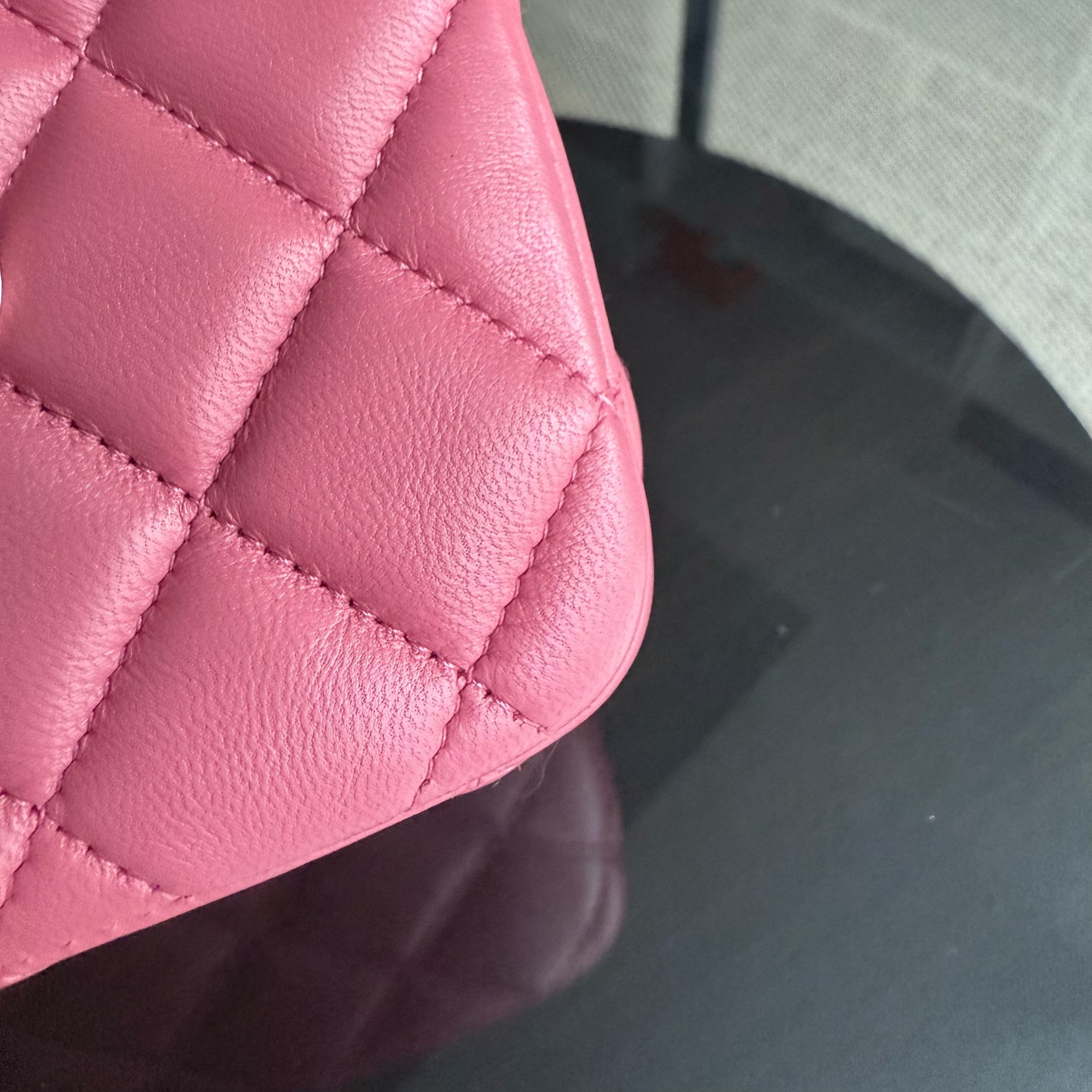Chanel Classic Flap Medium - Special Valentine Edition 25CM Quilted Lambskin Pink Gold Hardware Series 19