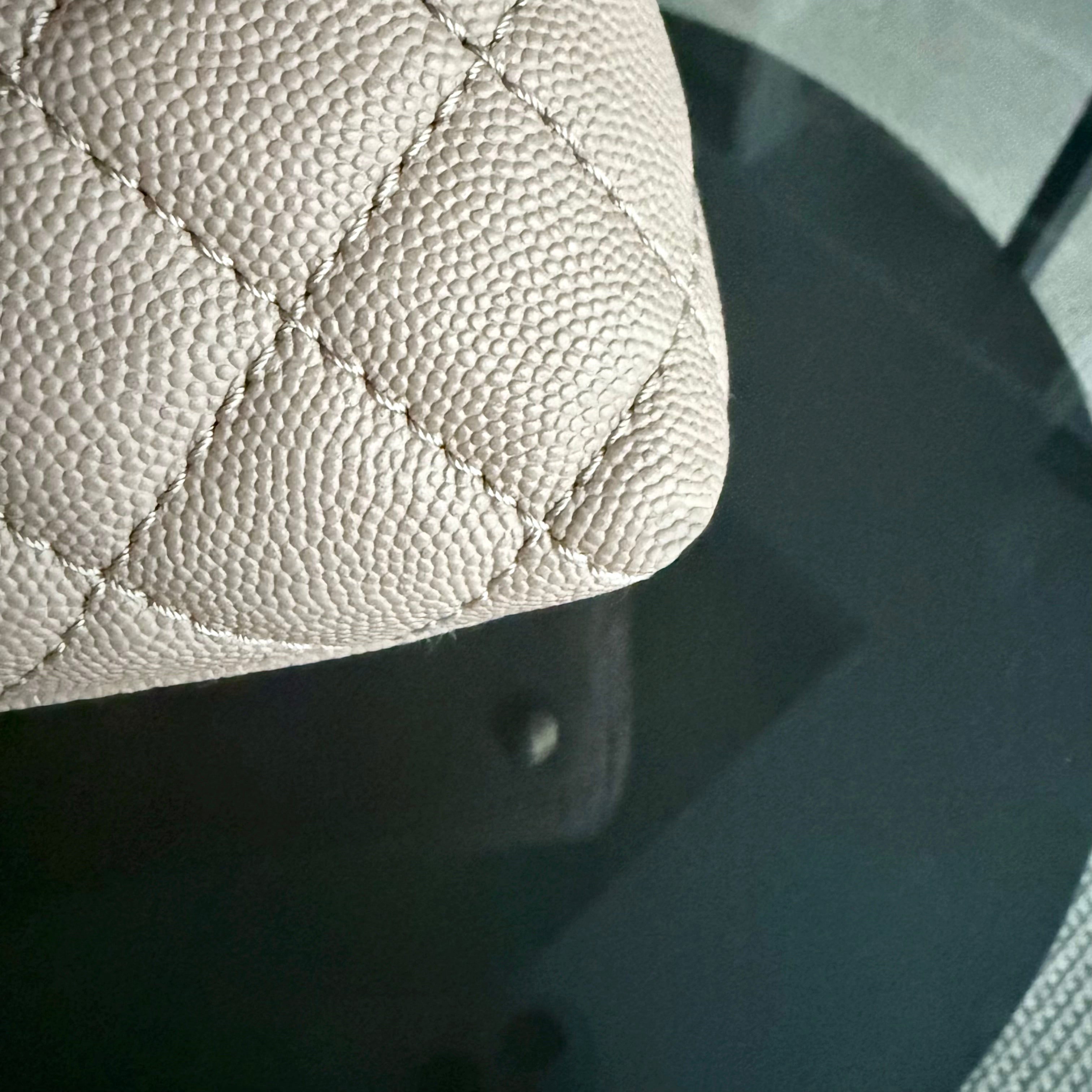 Chanel Coco Handle Small - Caviar Quilted Nude Light Beige Gold Hardware Series 25