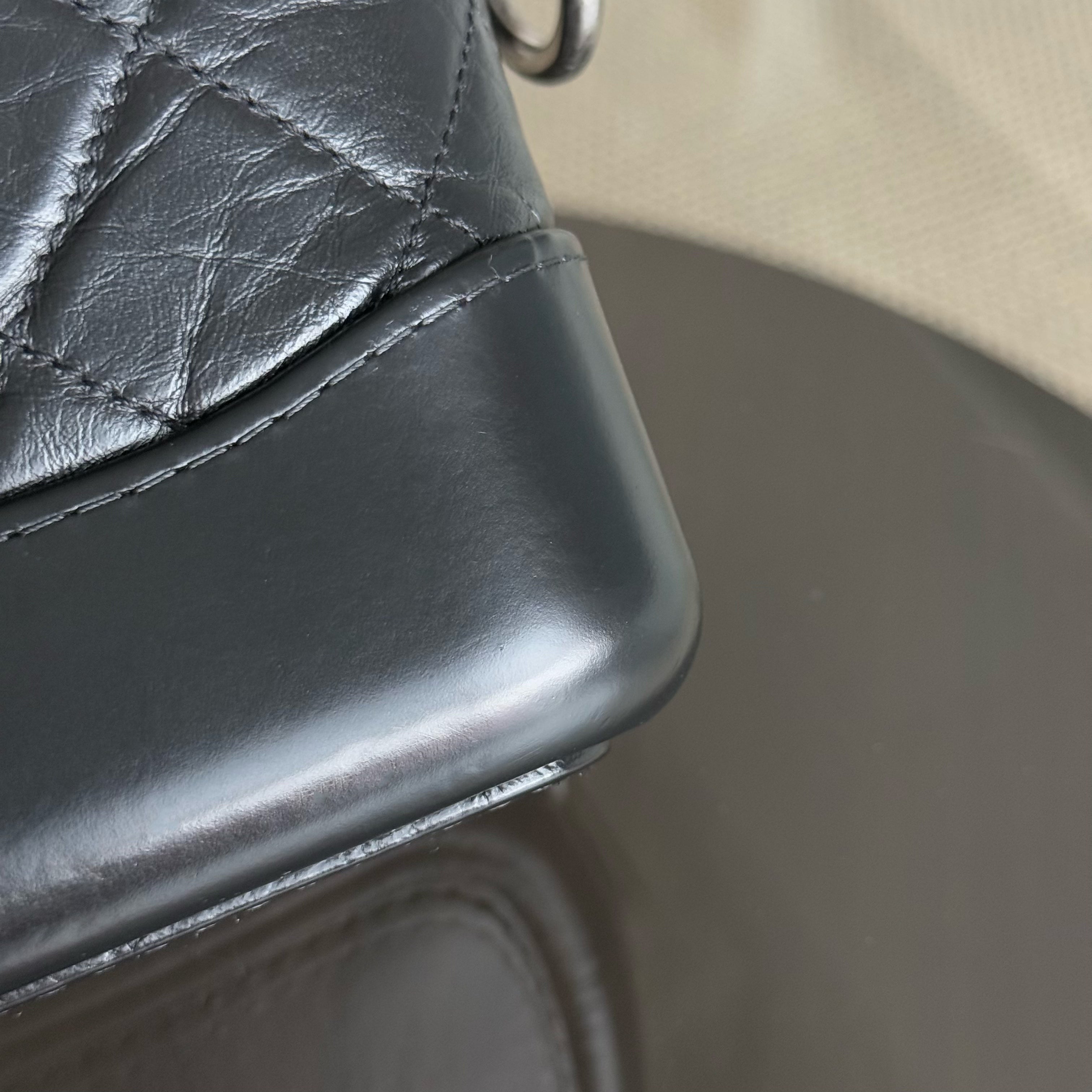 Chanel Gabrielle Hobo Small - Quilted Calfskin Black Gold Hardware