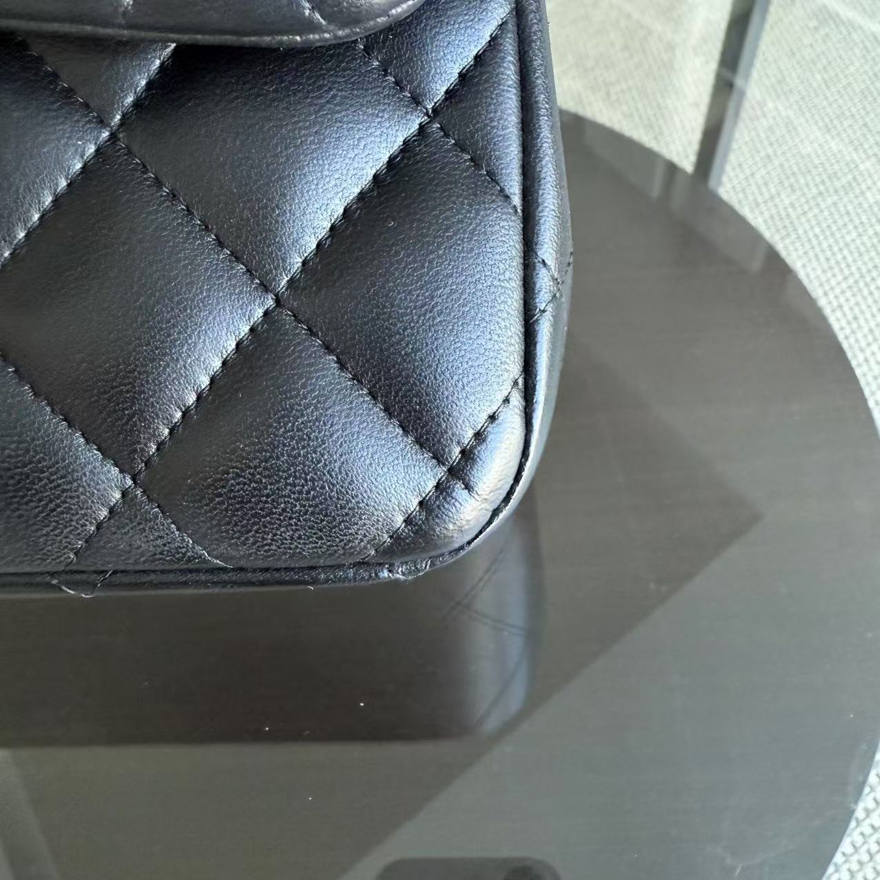 Chanel Classic Flap Jumbo - Double Flap 30CM Lambskin Quilted Black Gold Hardware