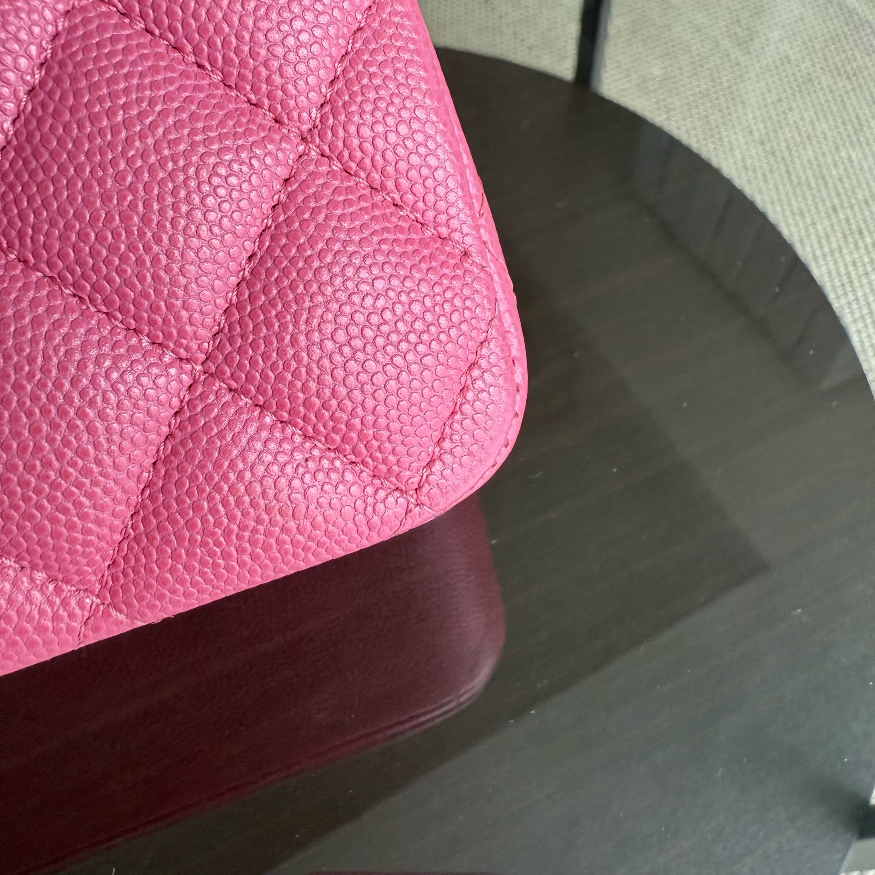 Chanel Classic Flap Medium - Caviar 25CM Quilted Pink Gold Hardware Series 27