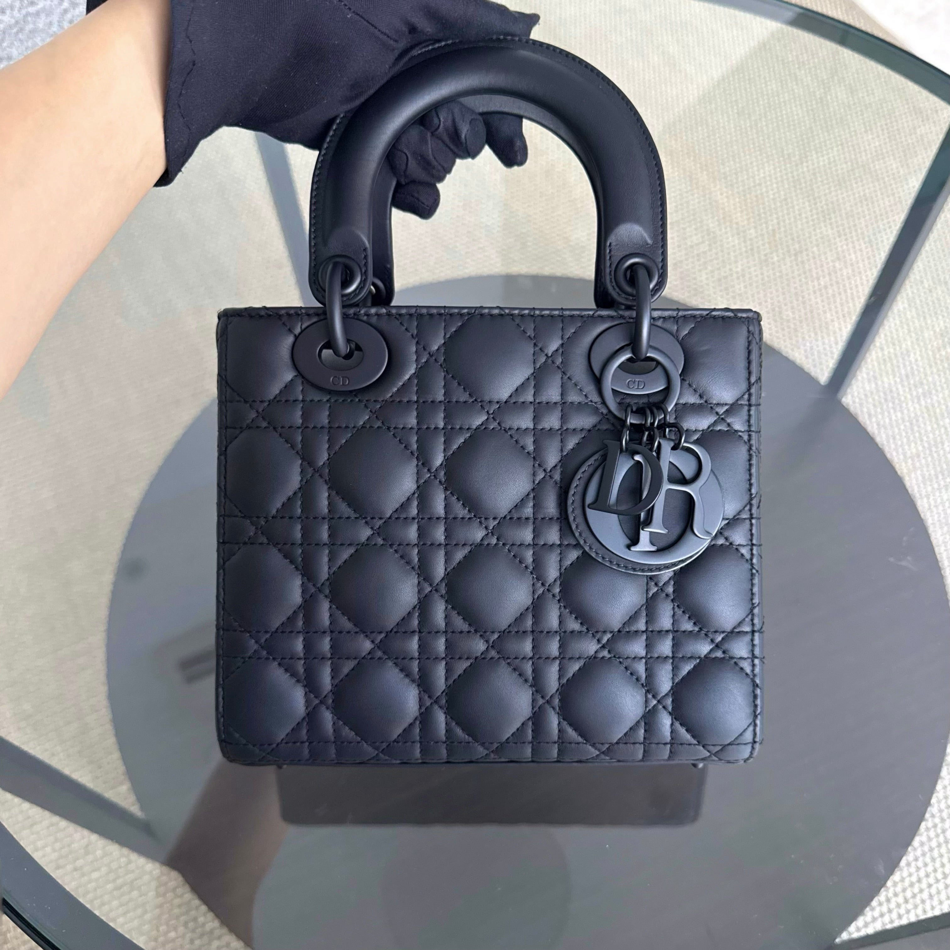 Dior Lady Small MyABC Flap - Cannage Calfskin So Black Hardware