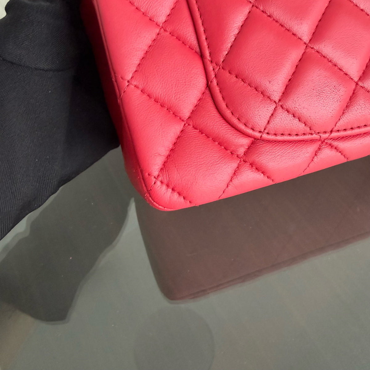 Chanel Mini Rectangle Classic Flap - 20CM Lamskin Quilted Red Gold Hardware Series 21