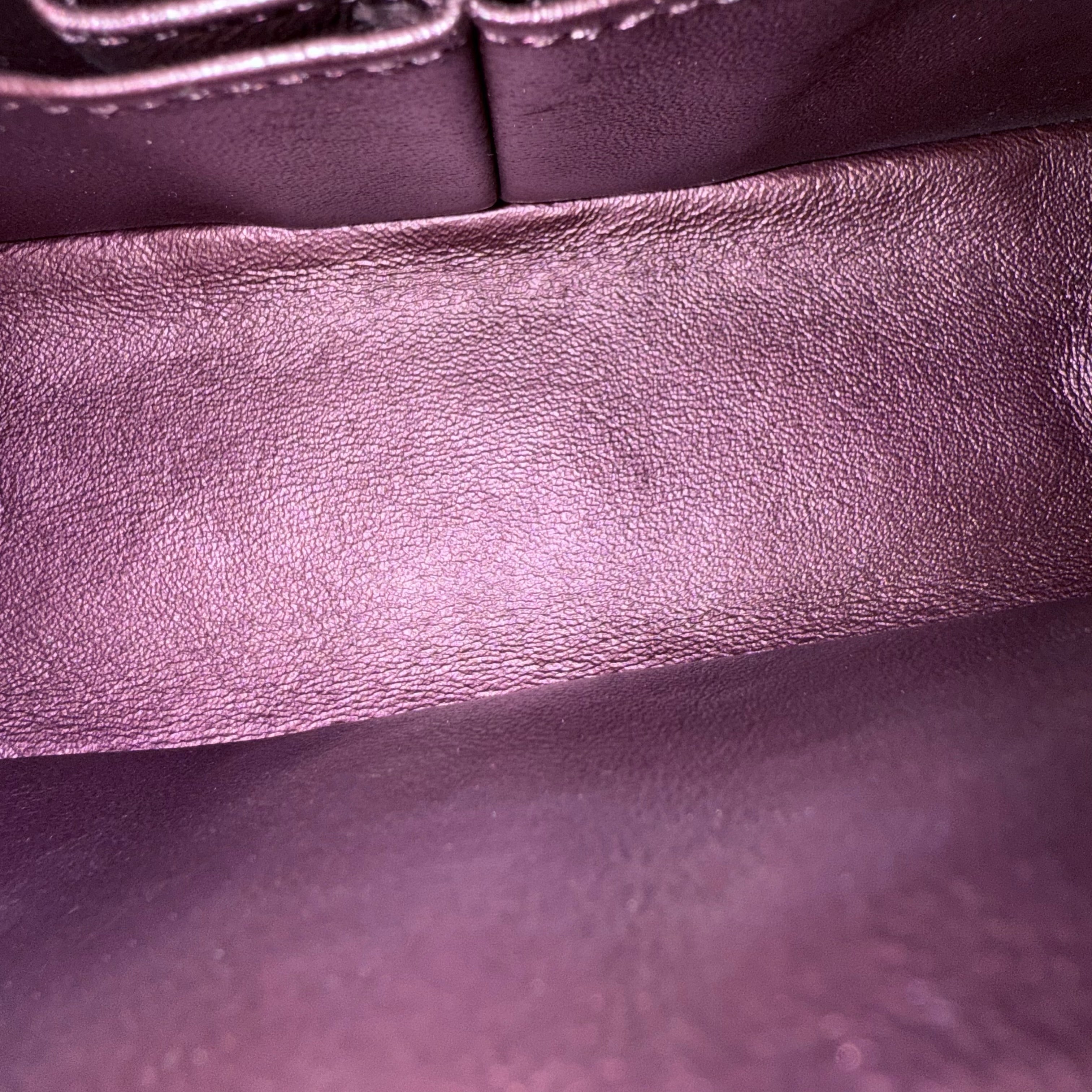 Chanel 2.55 Reissue Mini - 20CM Quilted Calfskin Purple Silver Hardware Series 16