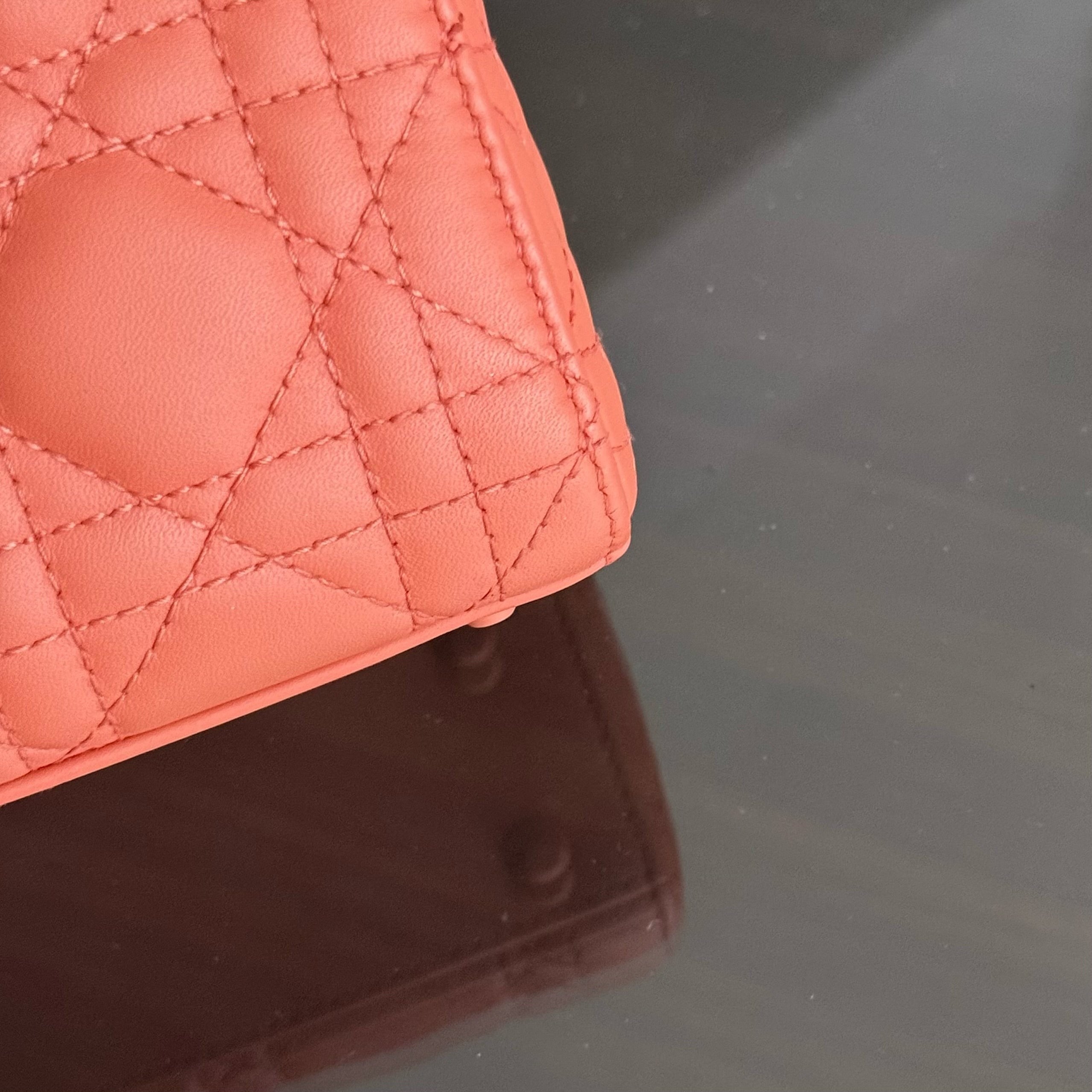 Dior Lady Mini - Cannage Calfskin So Caramel Matte Hardware Chain Strap