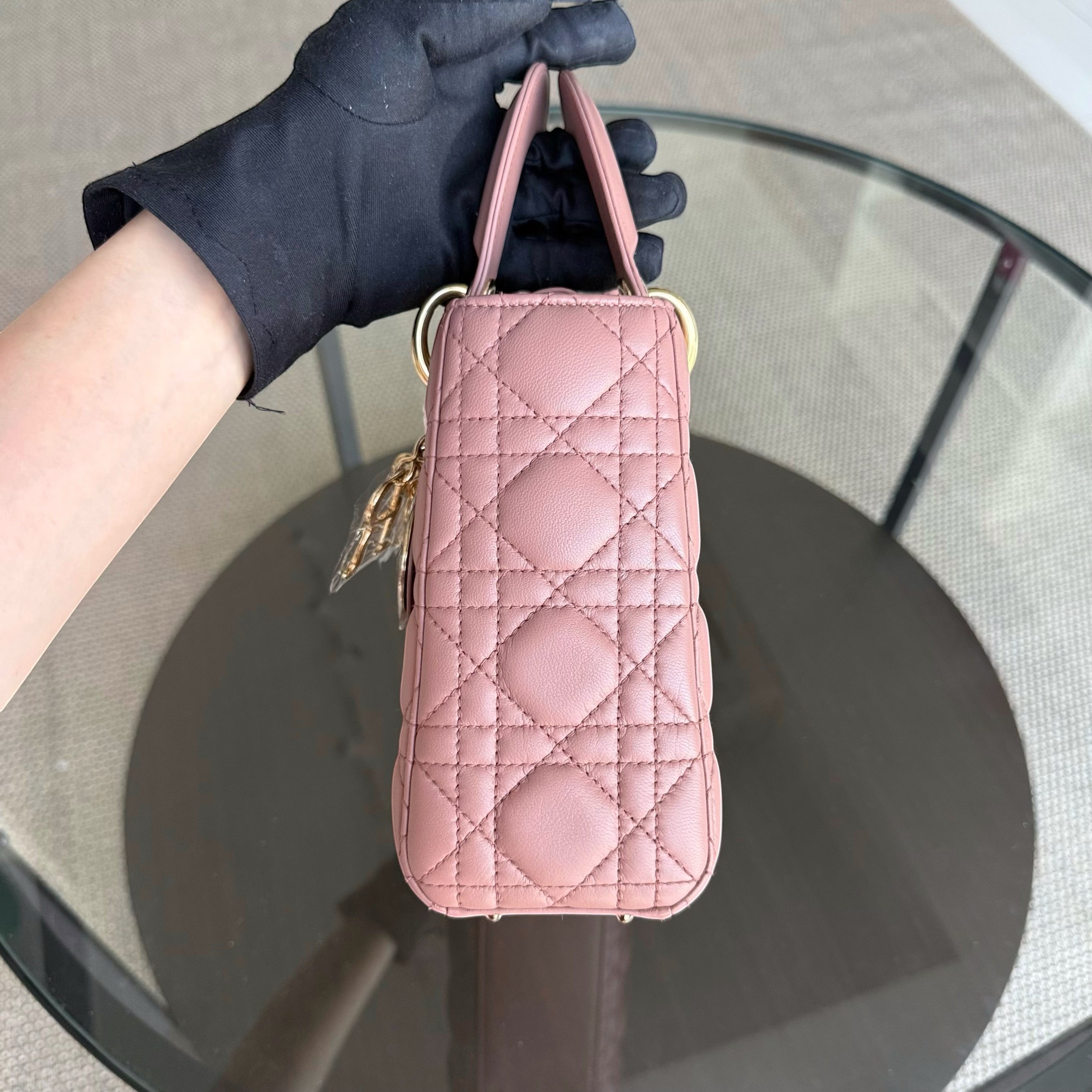 Dior Lady MyABC Small Flap - Cannage Lambskin Blush Pink Gold Hardware