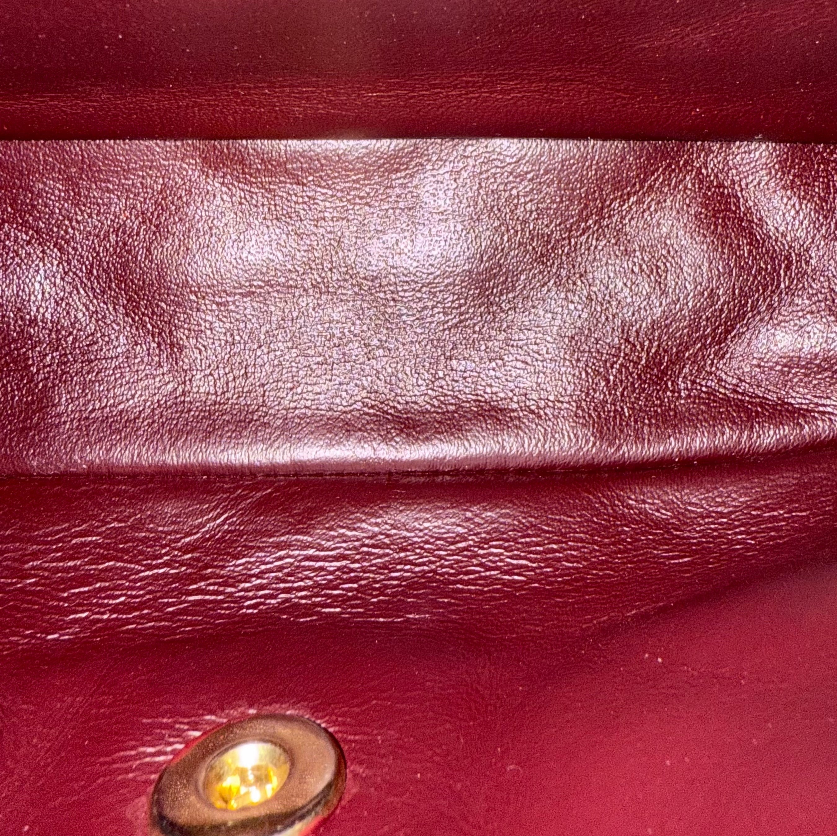 Chanel Seasonal Flap - Two Tone Quilted Lambskin Red Grey Golden Hardware Series 23