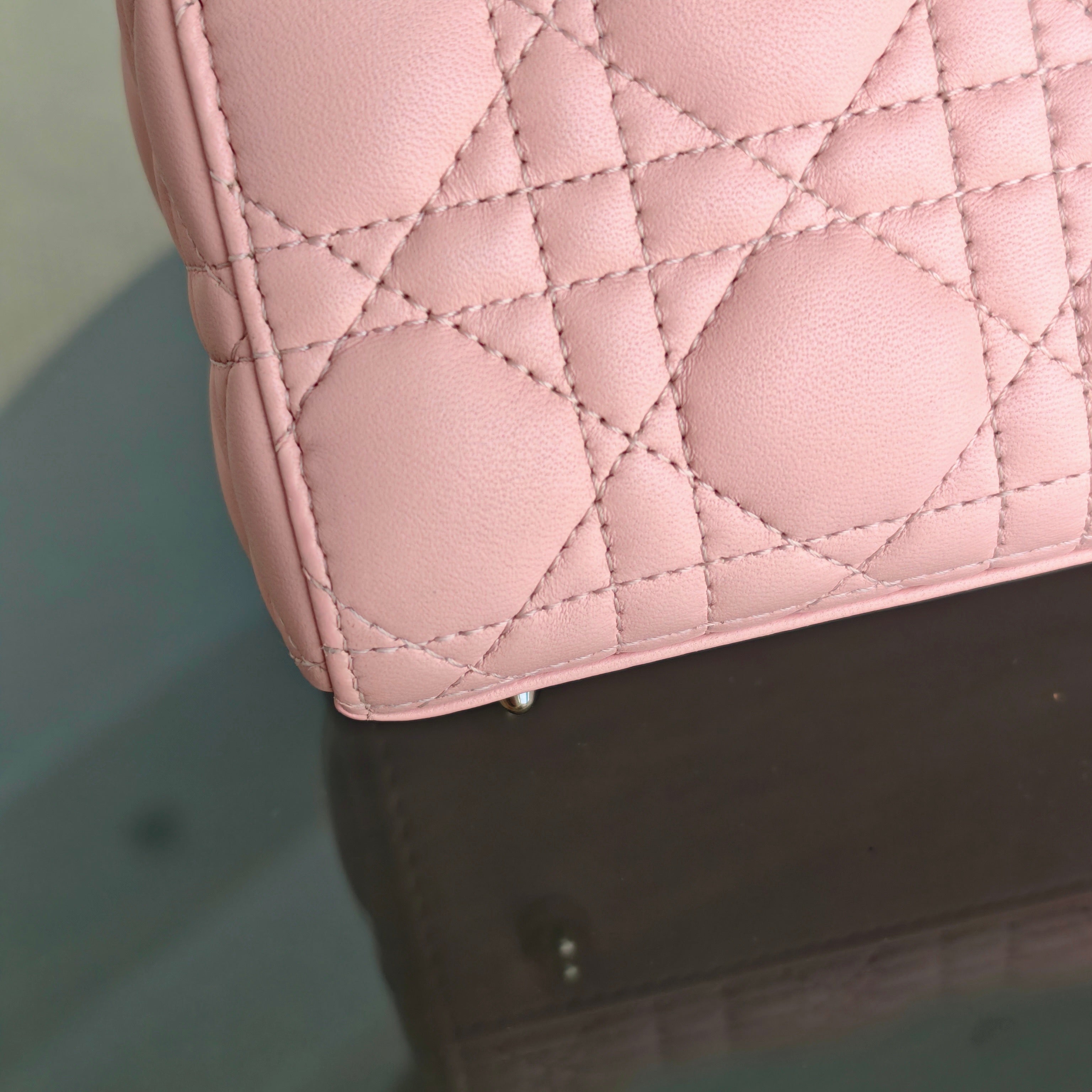 Dior Lady Small ABC Flap - Cannage Lambskin Light Pink Gold Hardware MyABC