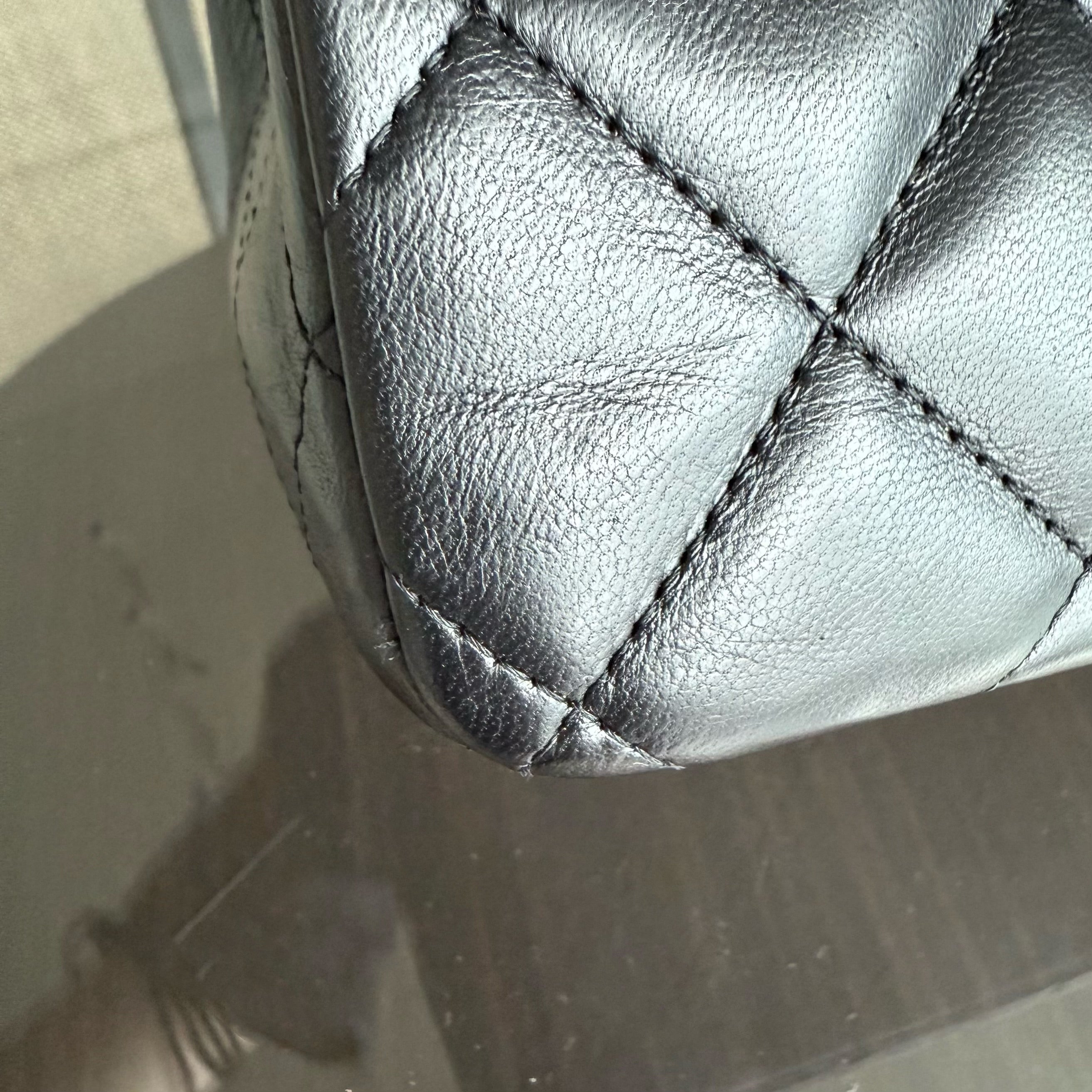 Chanel Classic Flap Jumbo - 30CM Single Flap Quilted Lambskin Black Gold Hardware Series 13