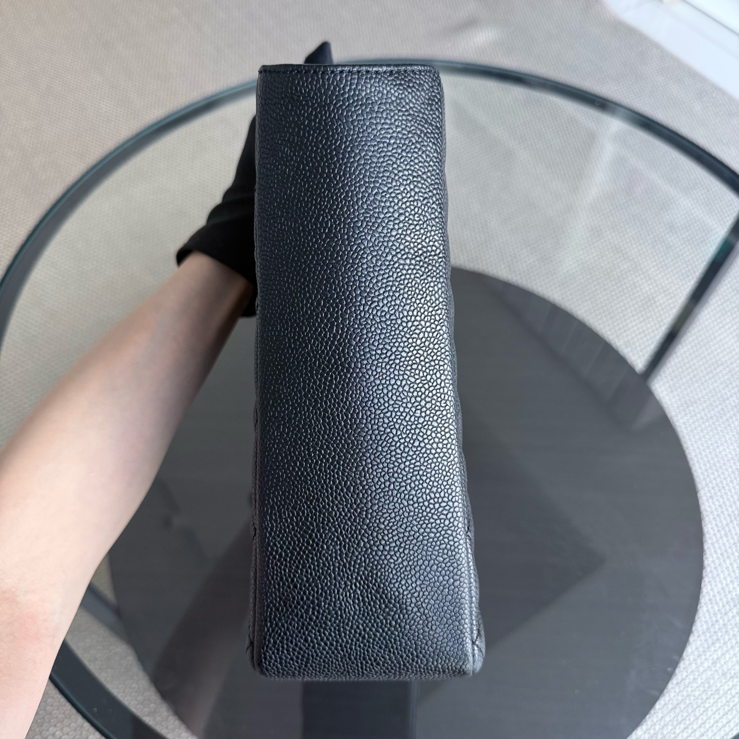 Chanel PST Petite Shopping Tote - Caviar Quilted Black Gold Hardware Series 12