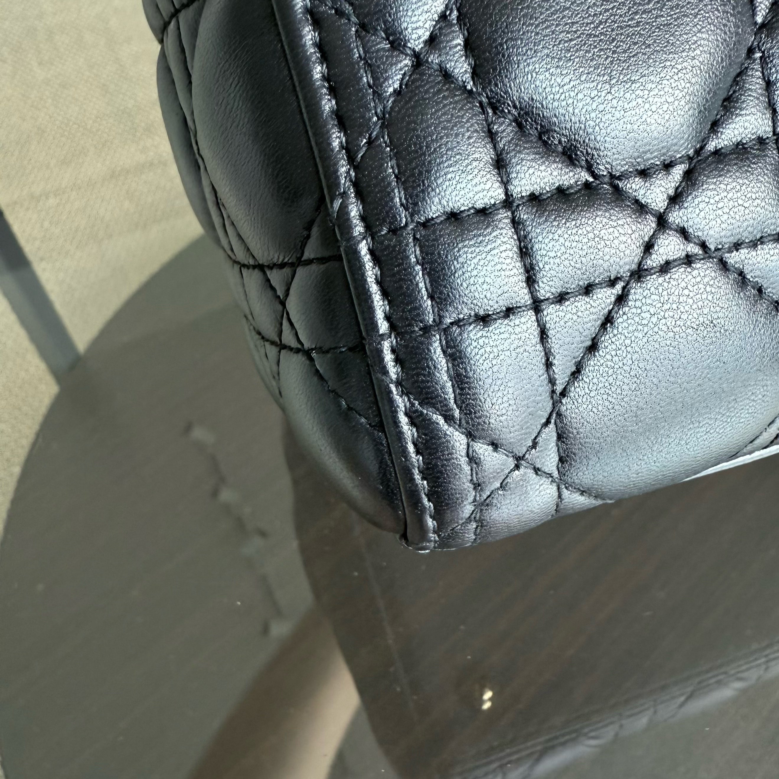 Dior Lady Medium - Cannage Lambskin Black Gold Hardware NO STRAP