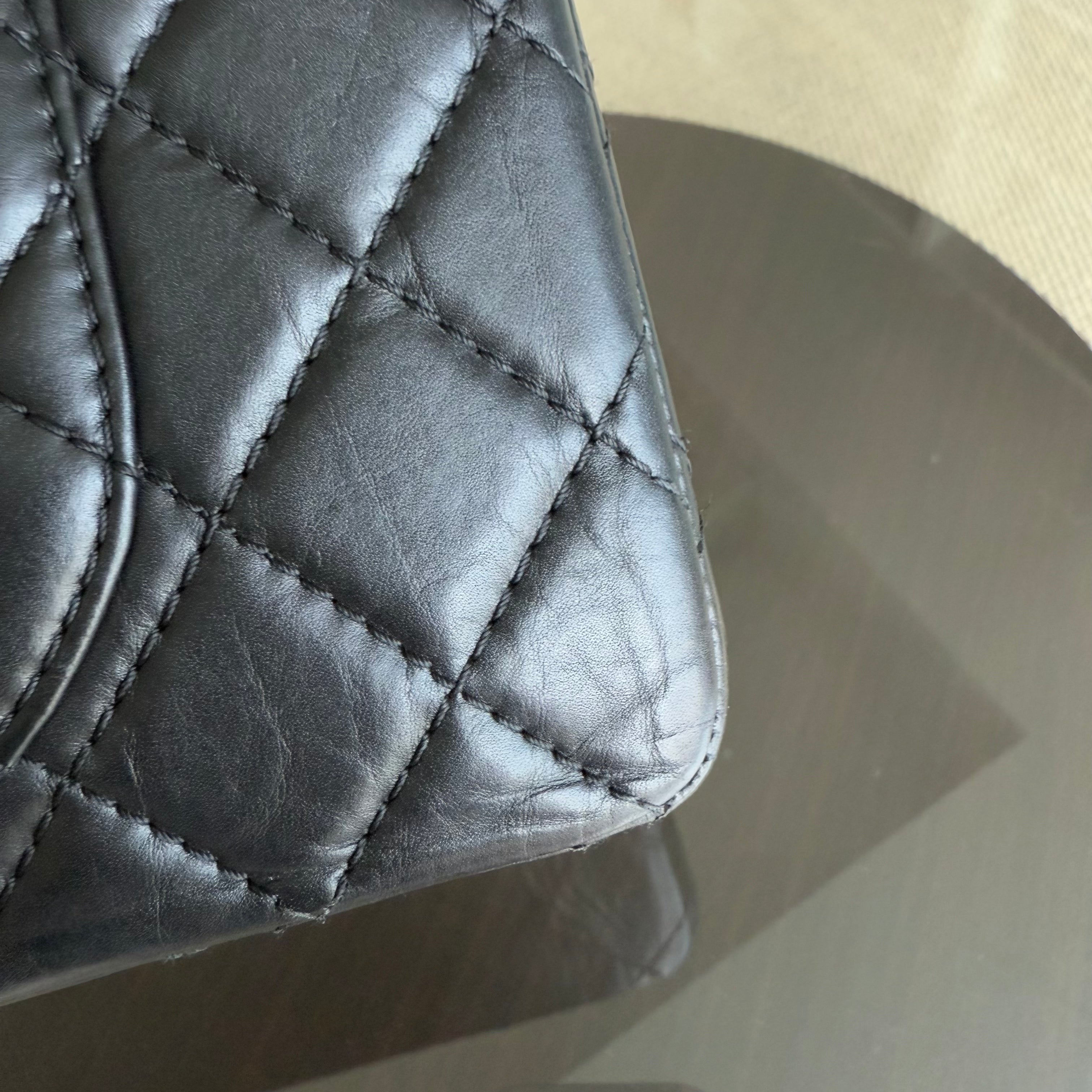 Chanel 2.55 Reissue 226 - Medium Calfskin Quilted Black Gold Hardware Series 15