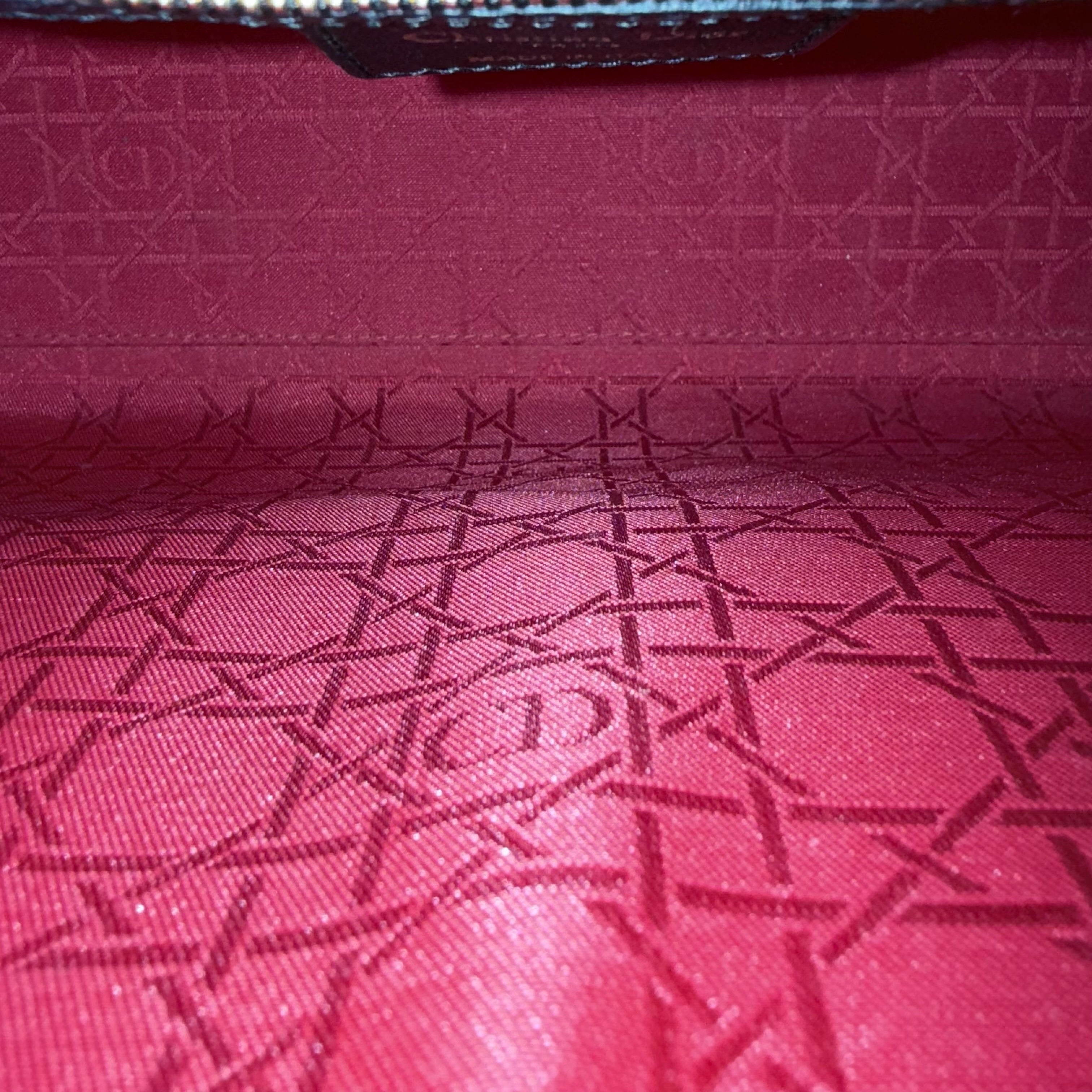 DIor Lady Large - Cannage Lambskin Black Gold Hardware NO STRAP