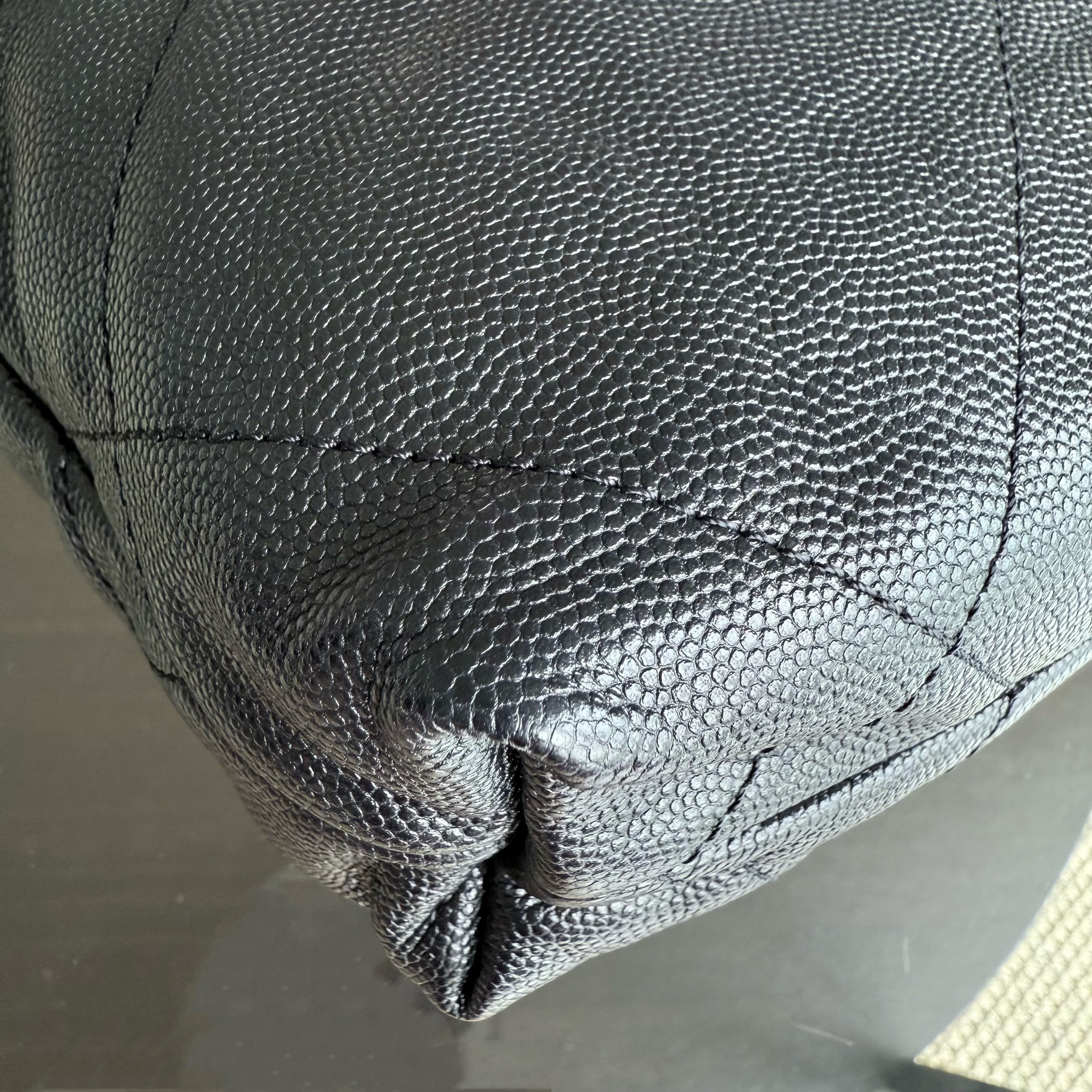 Chanel C22 Mini 22 Bag - Caviar Quilted Calfskin Crossbody Bag Gold Hardware Microchip