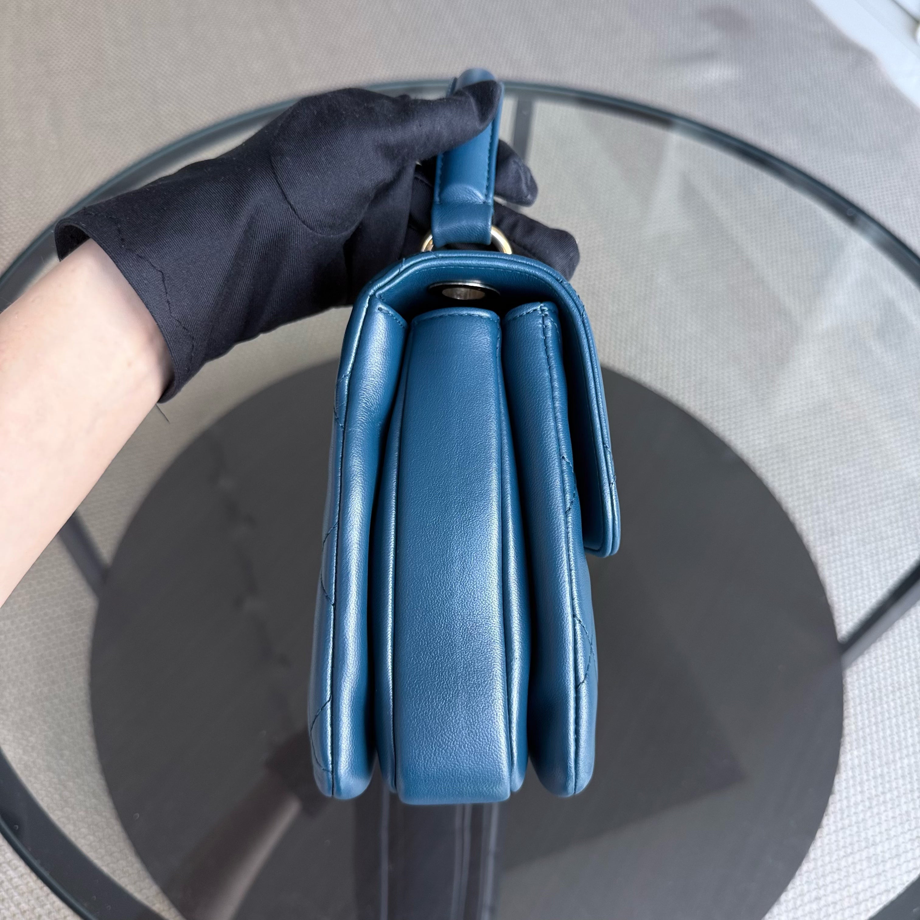 Chanel Trendy CC Small - Quilted Lambskin Blue Gold Hardware Series 24