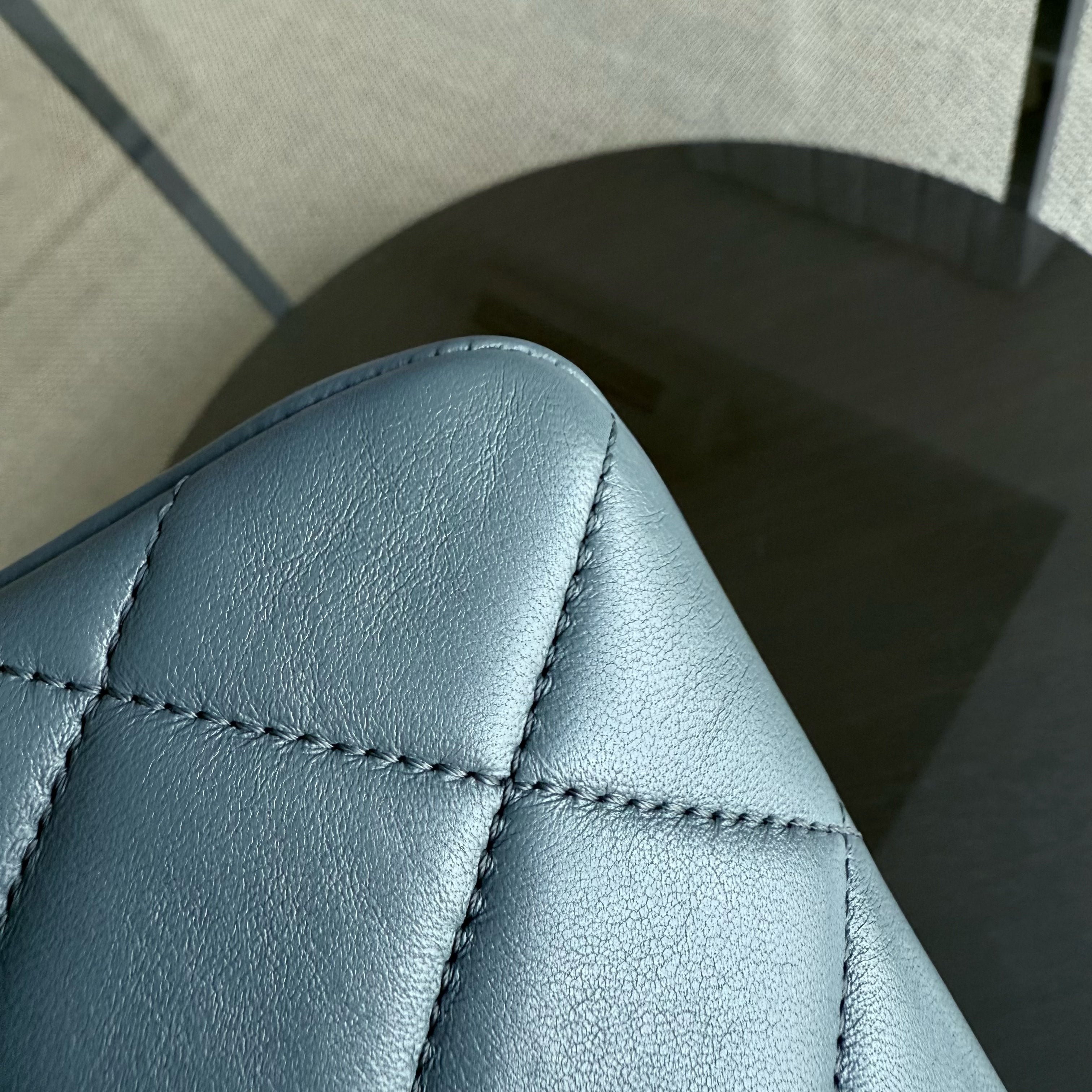 Chanel Trendy CC Small - Quilted Lambskin Haze Blue Gold Hardware Series 26